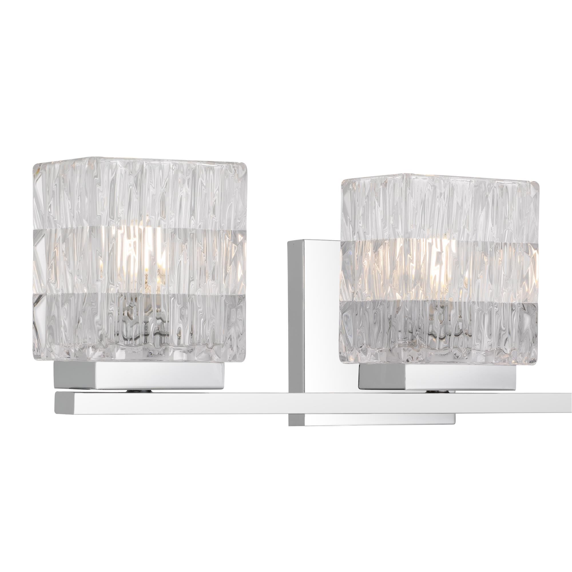 Shown in Polished Chrome finish and Clear Crystal Glass shade