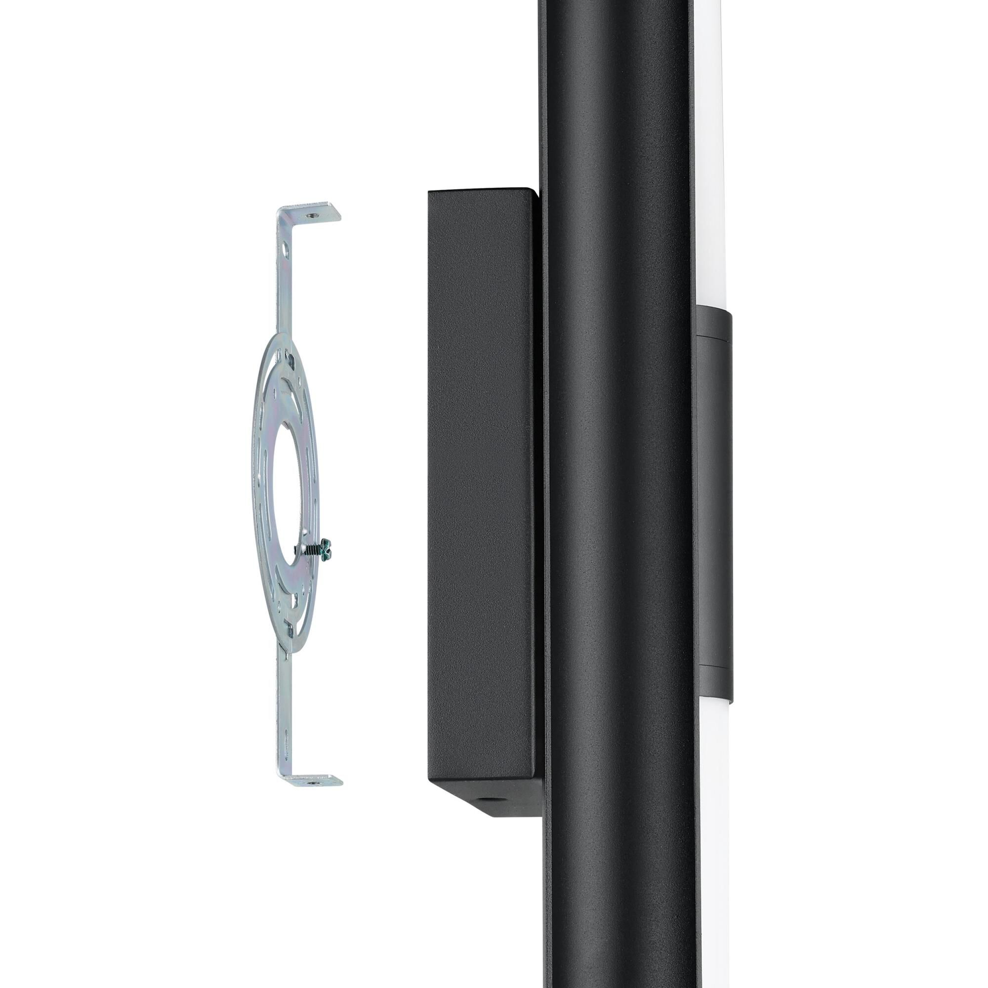 Shown in Textured Black finish and Etched Opal glass