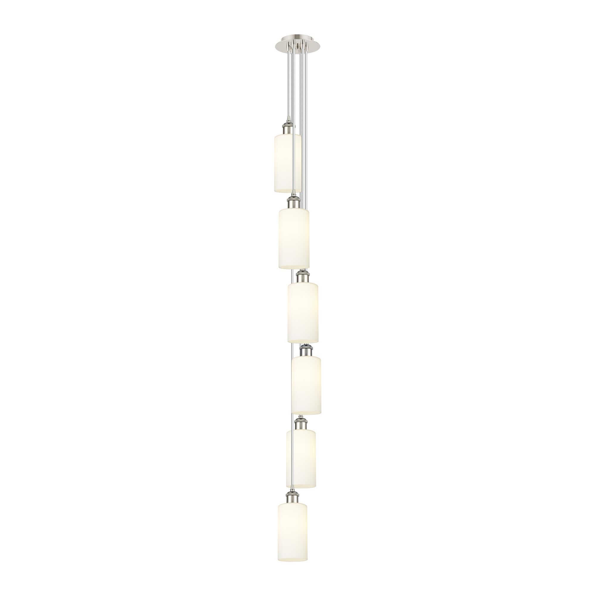 Shown in Polished Nickel finish and White shade