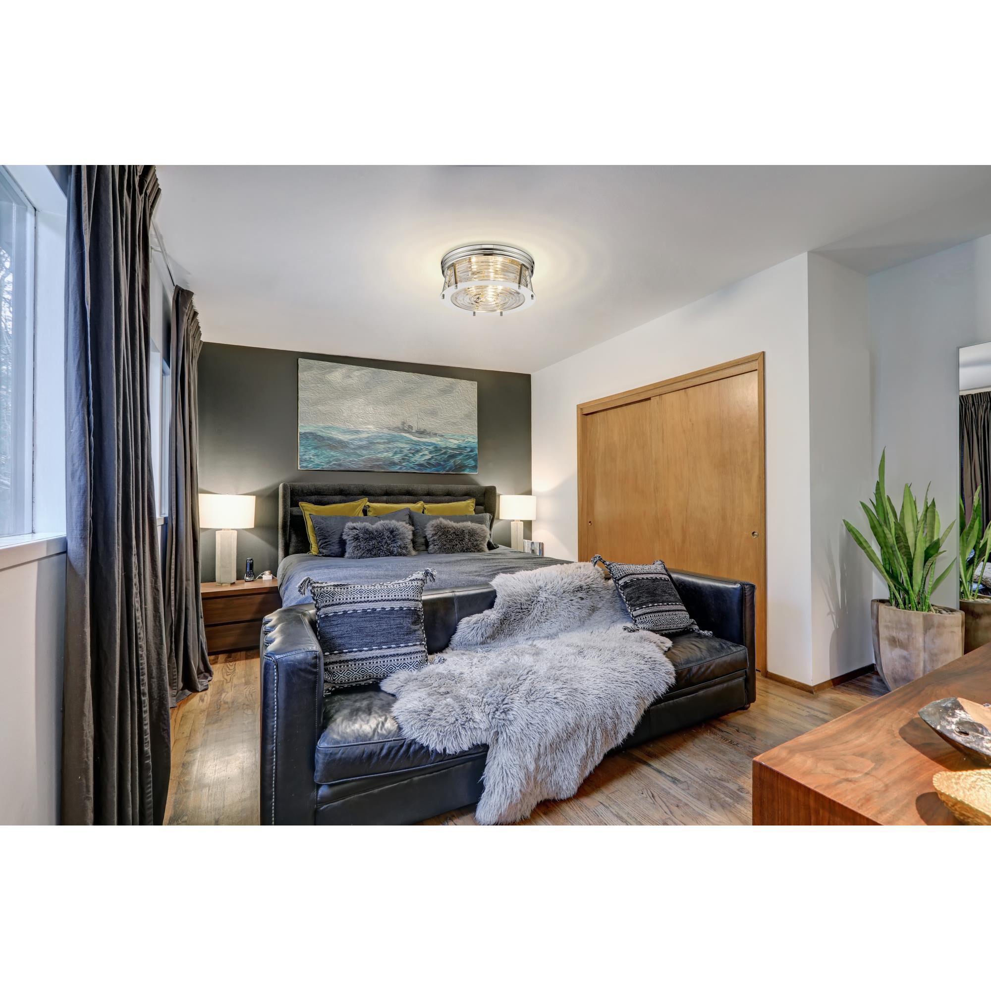 Shown in Polished Nickel finish and Clear glass and No Shade shade