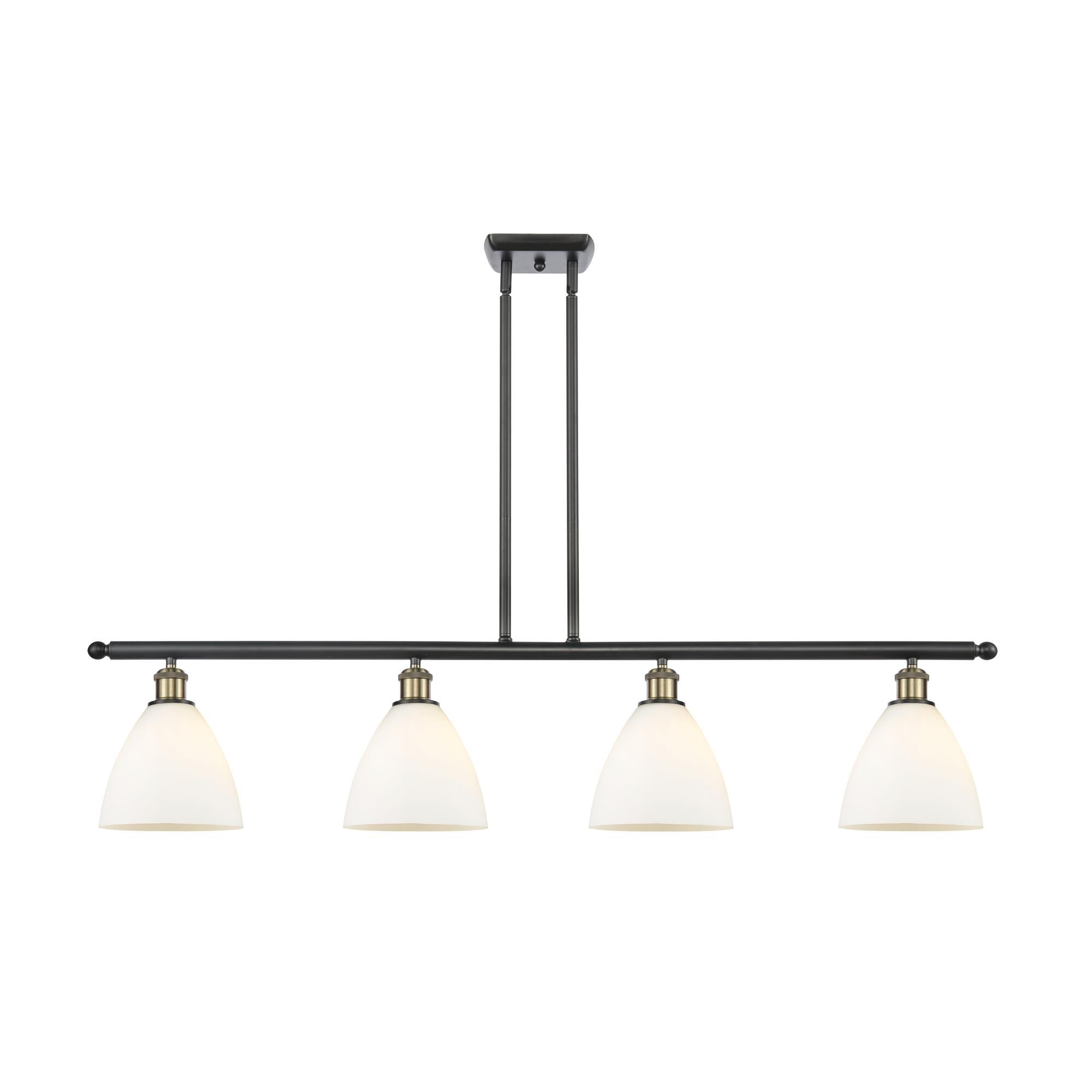 Shown in Black Antique Brass finish and Matte White Cased Ballston Dome glass
