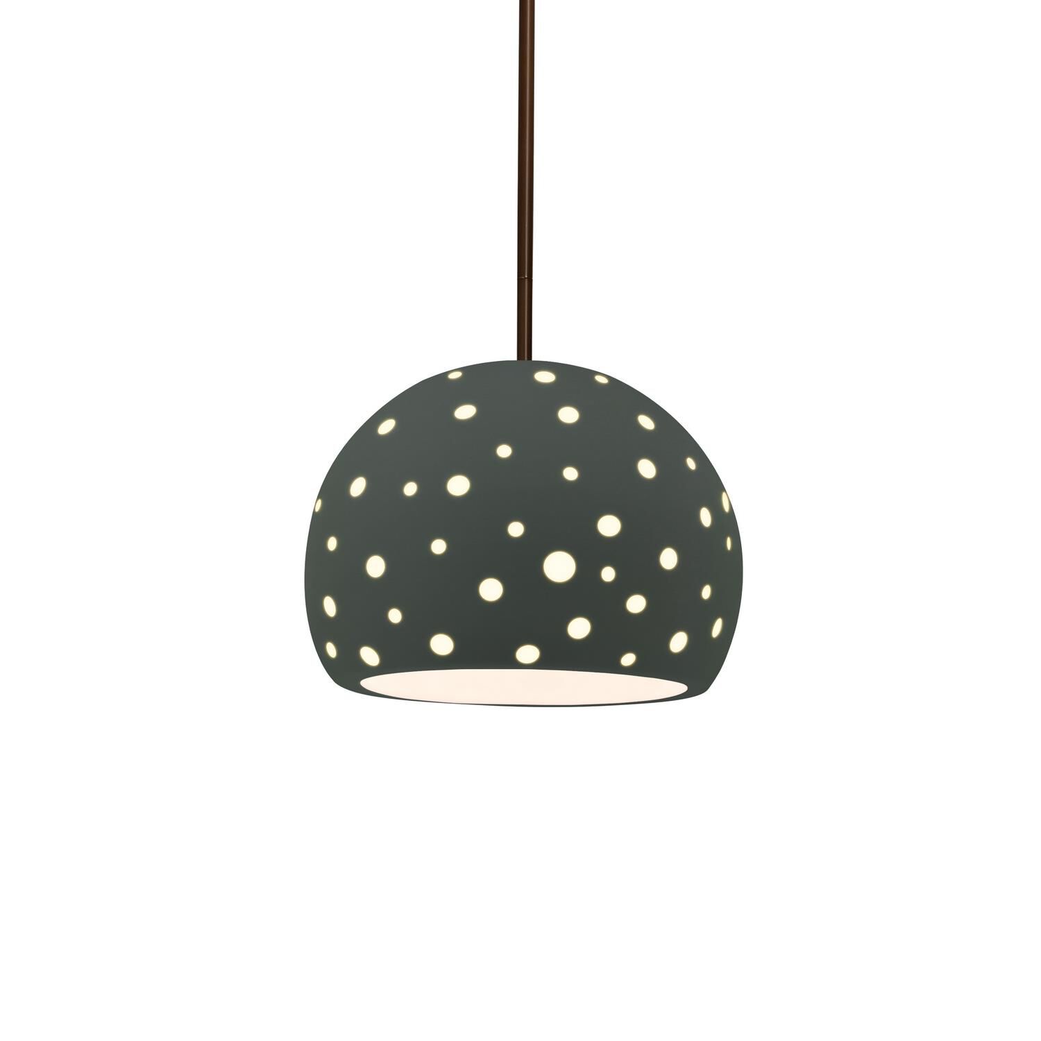 Perforated Globe 7 Inch Mini Pendant by Justice Design Group