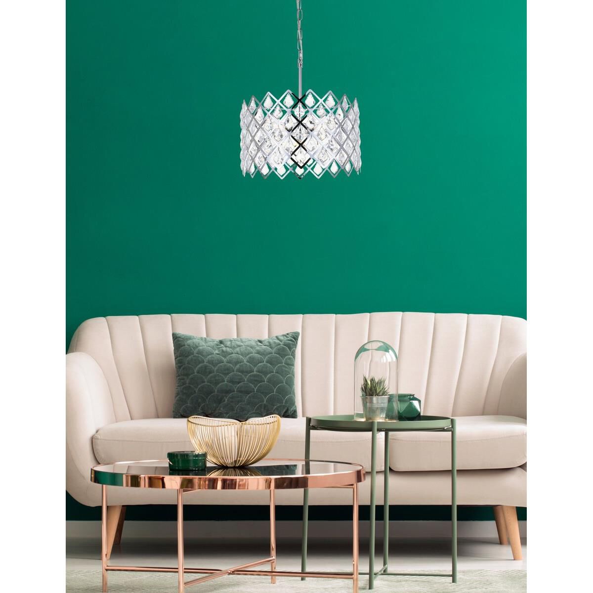 Shown in Chrome finish and Royal Cut Clear crystal