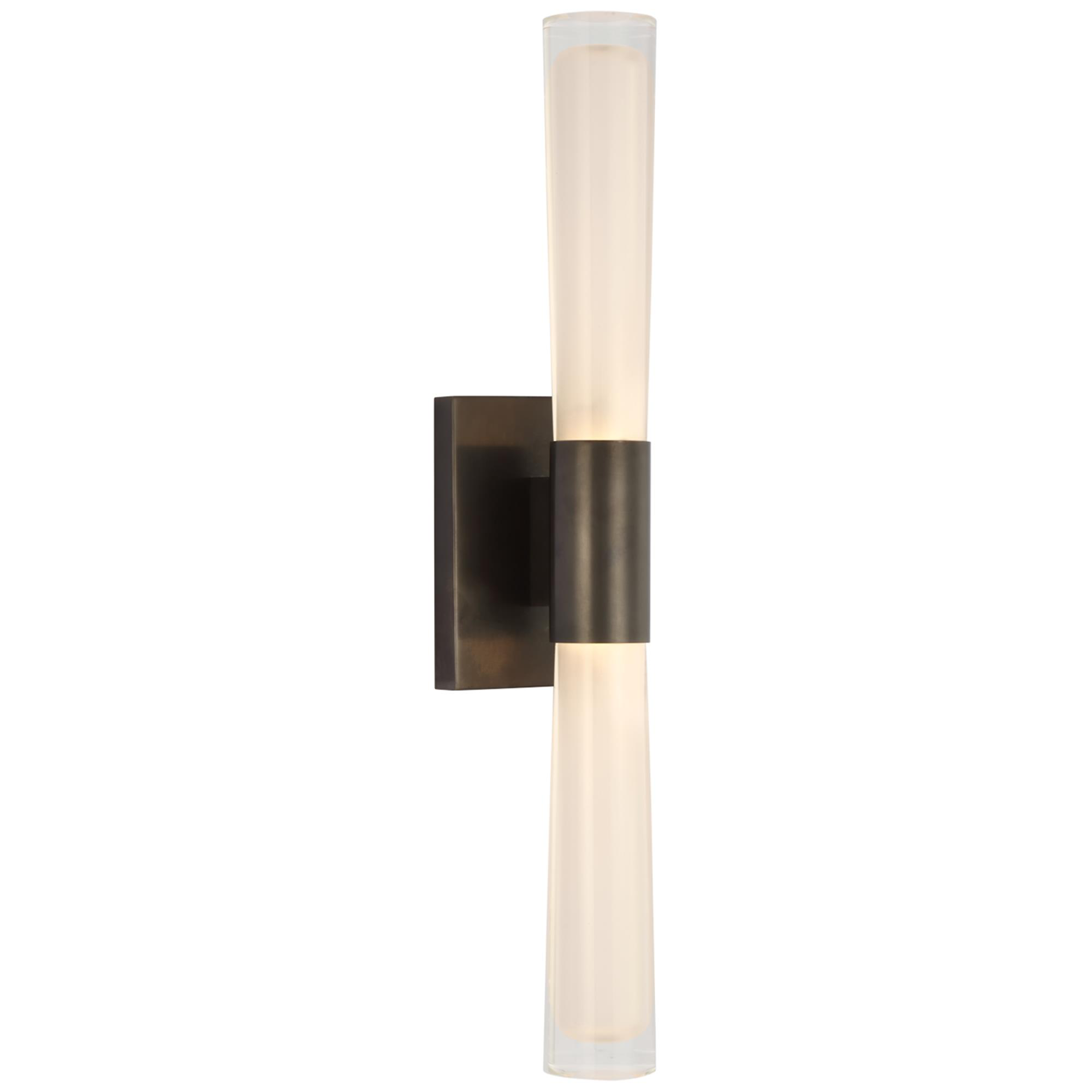 Shown in Bronze finish and White Glass shade