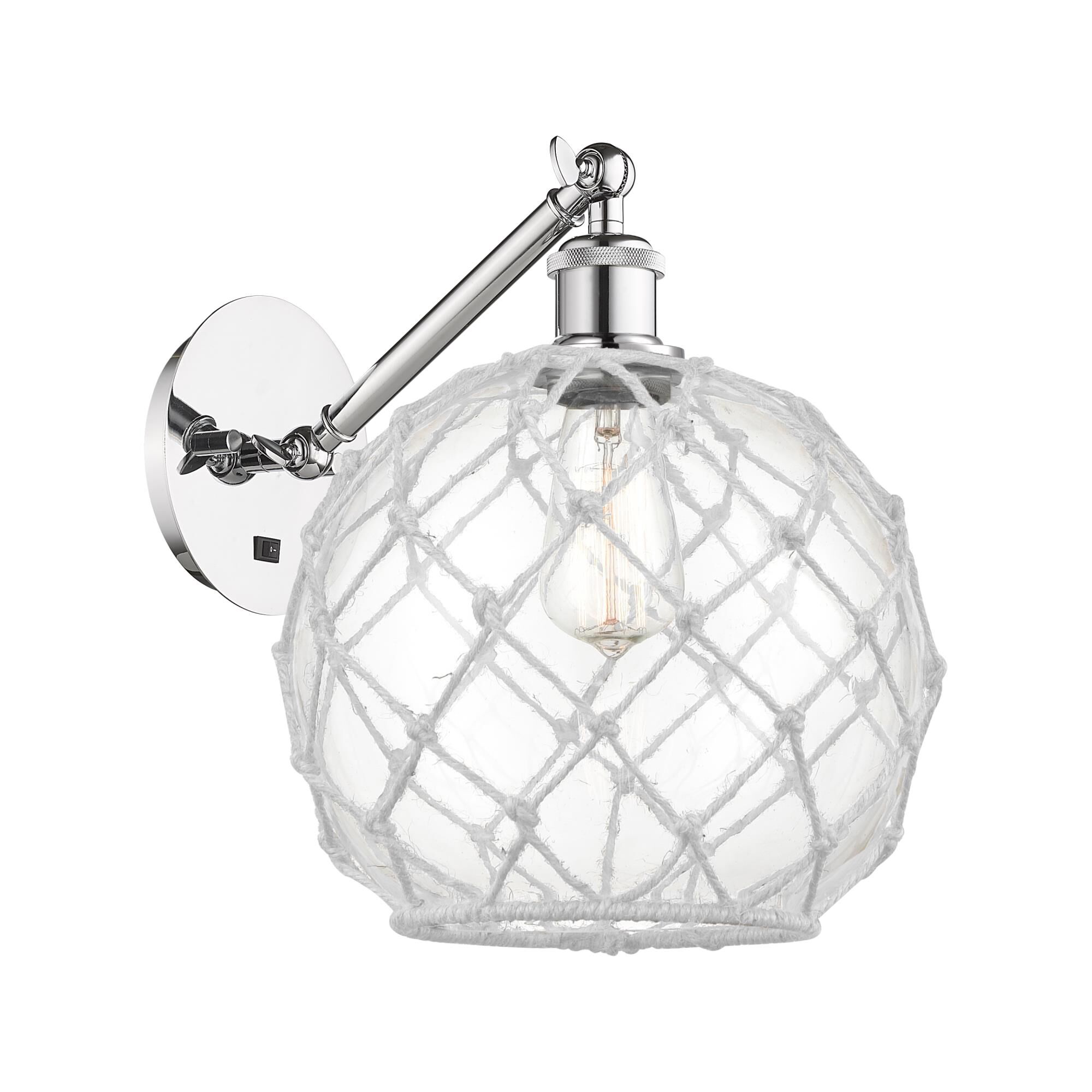 Bruno Marashlian Farmhouse Rope 10 Inch Wall Swing Lamp by Innovations Lighting