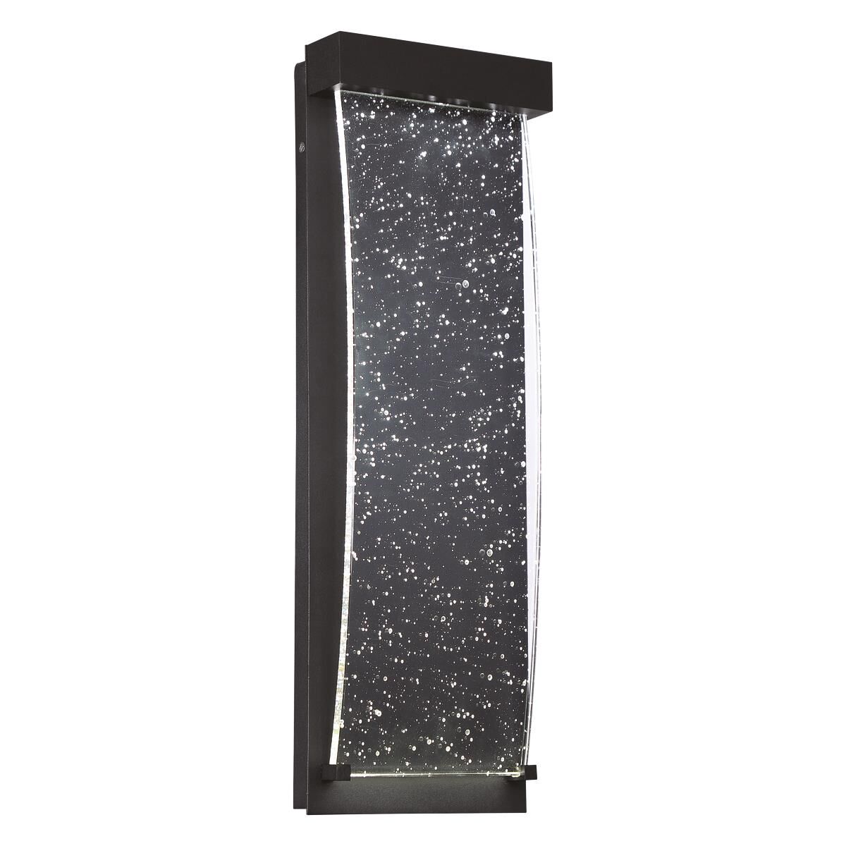 Shown in Black finish and Clear Seeded Crystal Glass shade and Glass accent