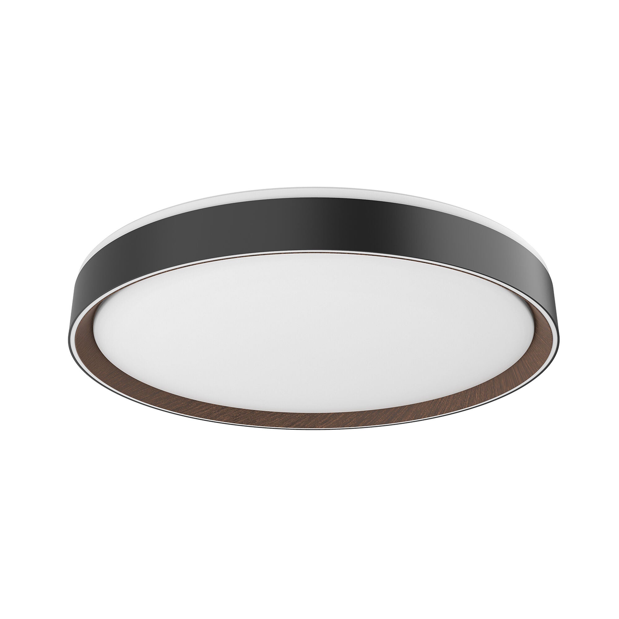 Shown in Black and Walnut finish and Frosted Acrylic Diffuser glass