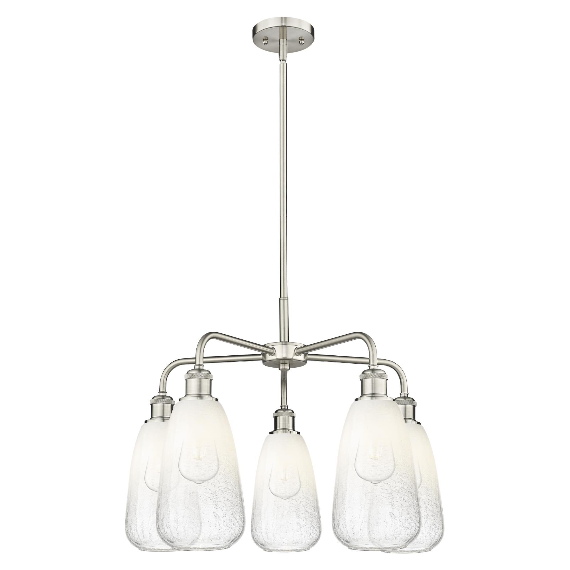 Shown in Satin Nickel finish and Opal glass