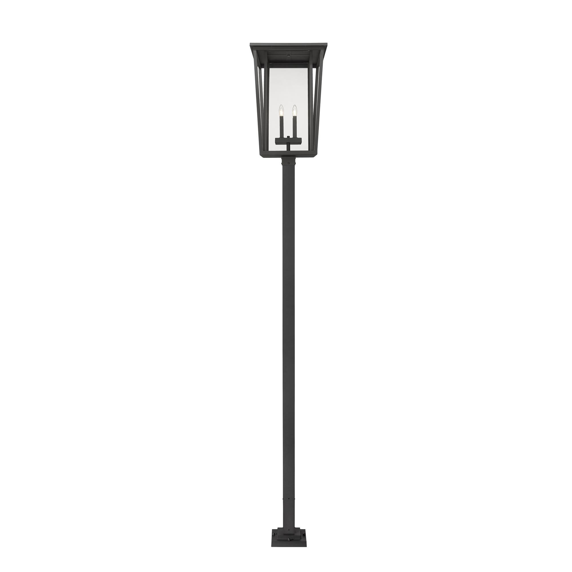 Shown in Black finish and Glass shade