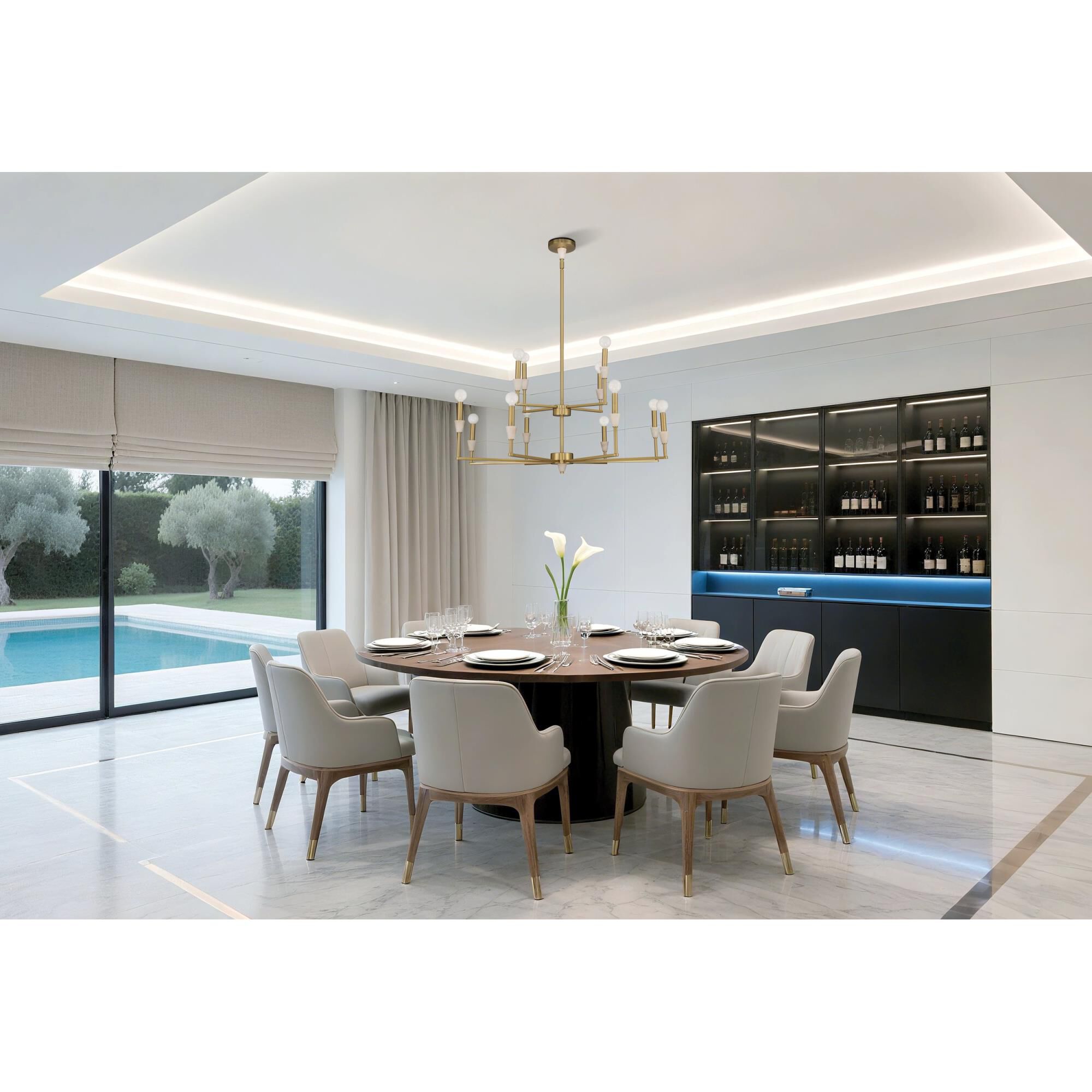 Shown in Brushed Gold finish