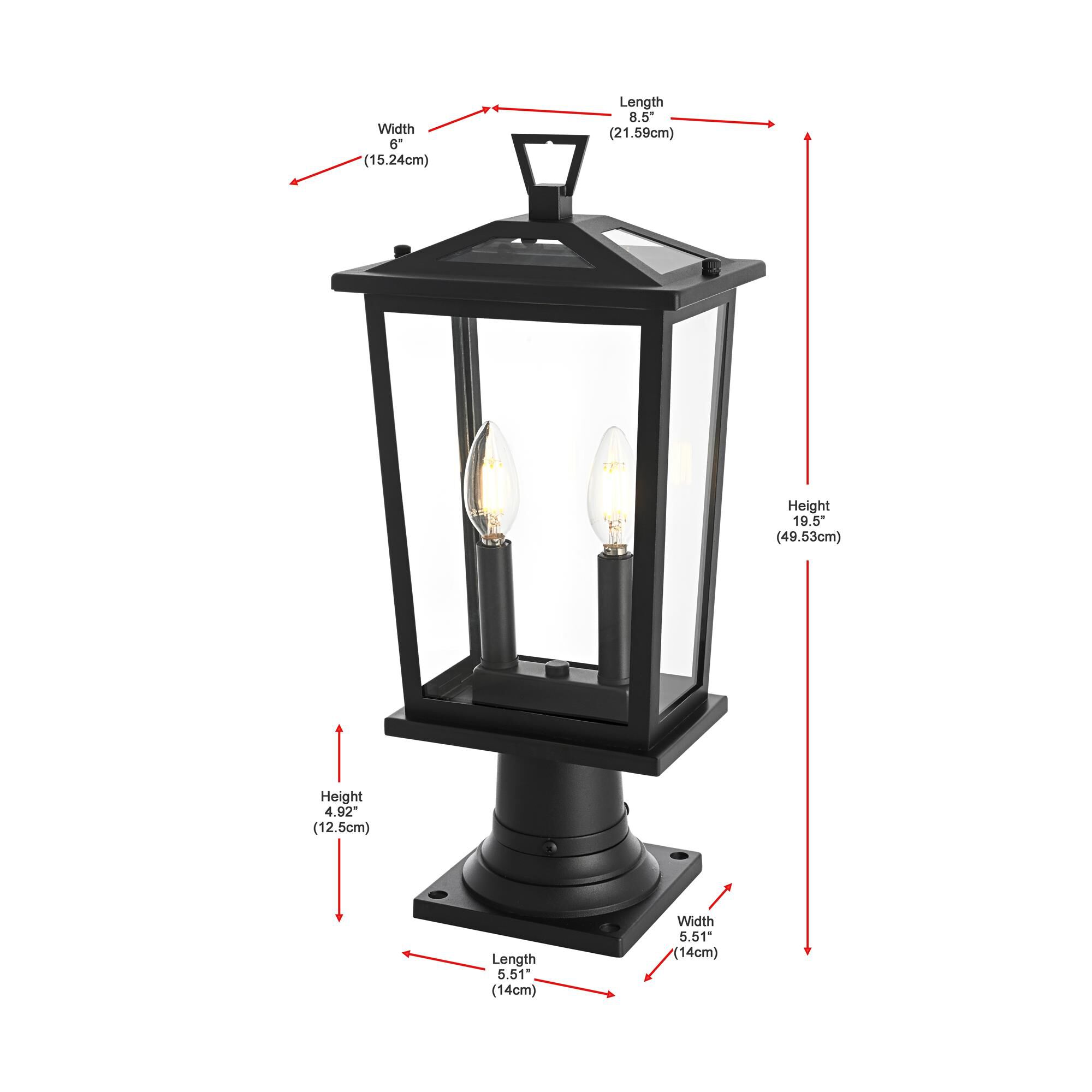 Berks 20 Inch Outdoor Post Lamp by Elegant Lighting