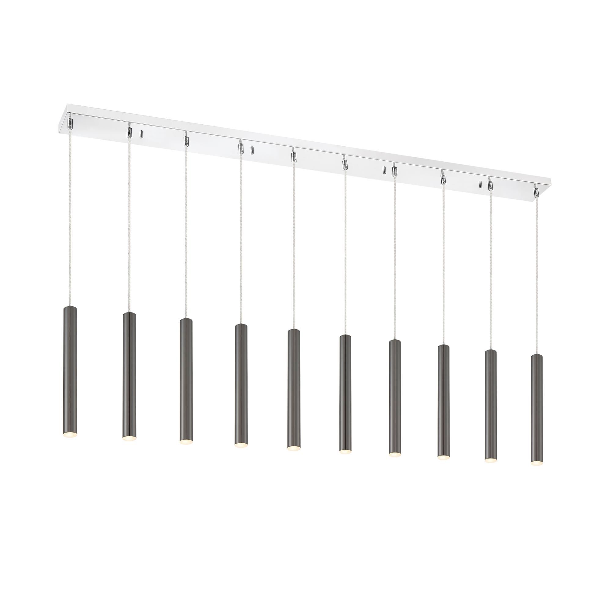 Shown in Chrome finish and Steel glass and Steel shade