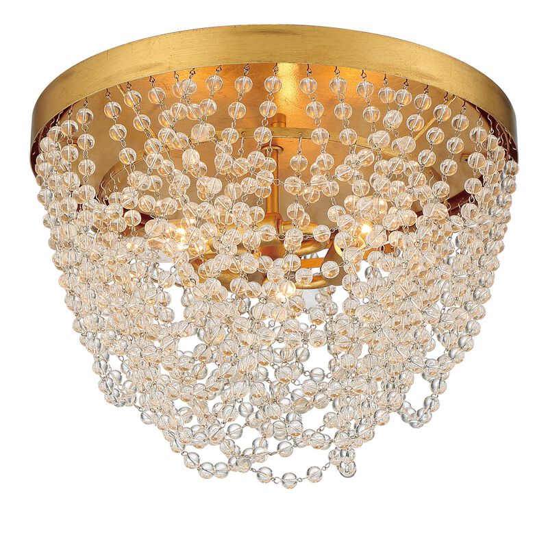 Fiona 14 Inch 3 Light Semi Flush Mount by Crystorama