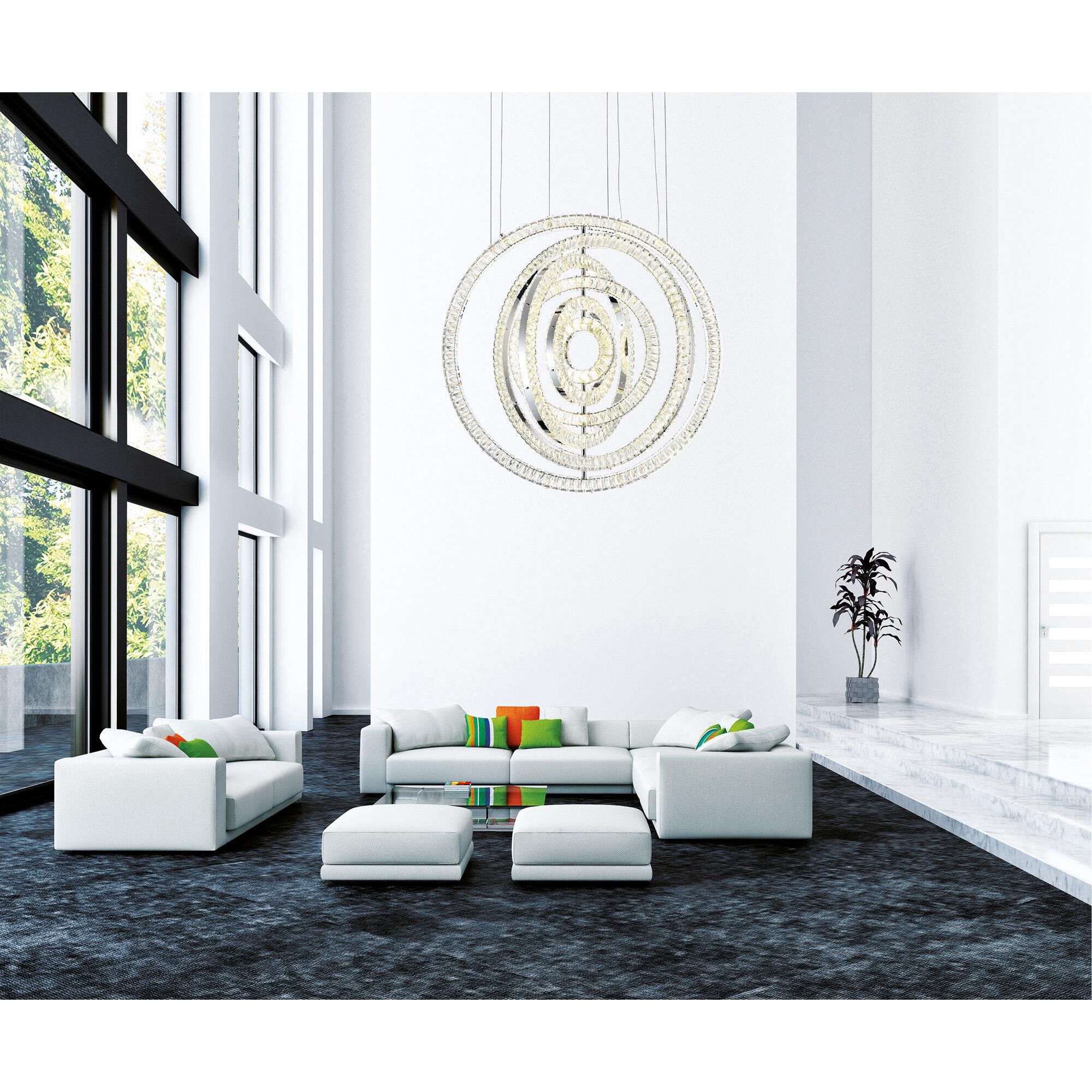 Shown in Chrome finish and K9 Clear crystal