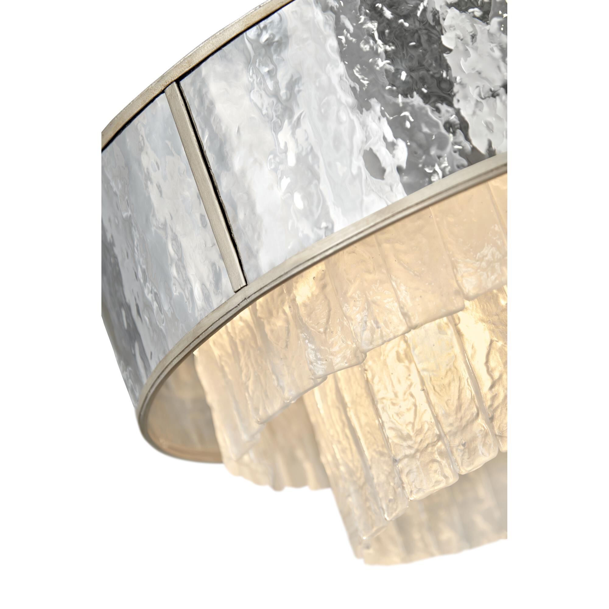 Shown in Champagne Gold finish and Hammered Stainless Steel shade