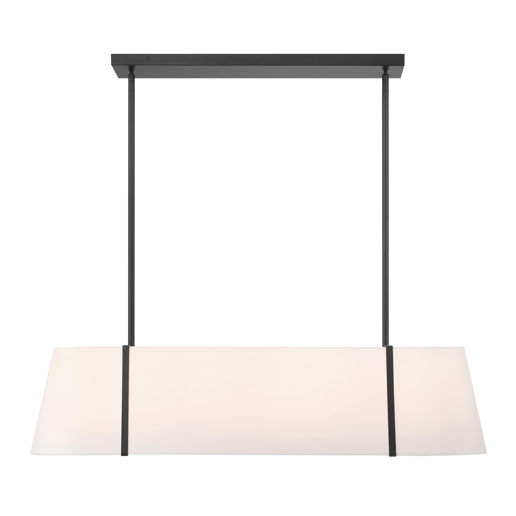 Shown in Black finish and Silk shade