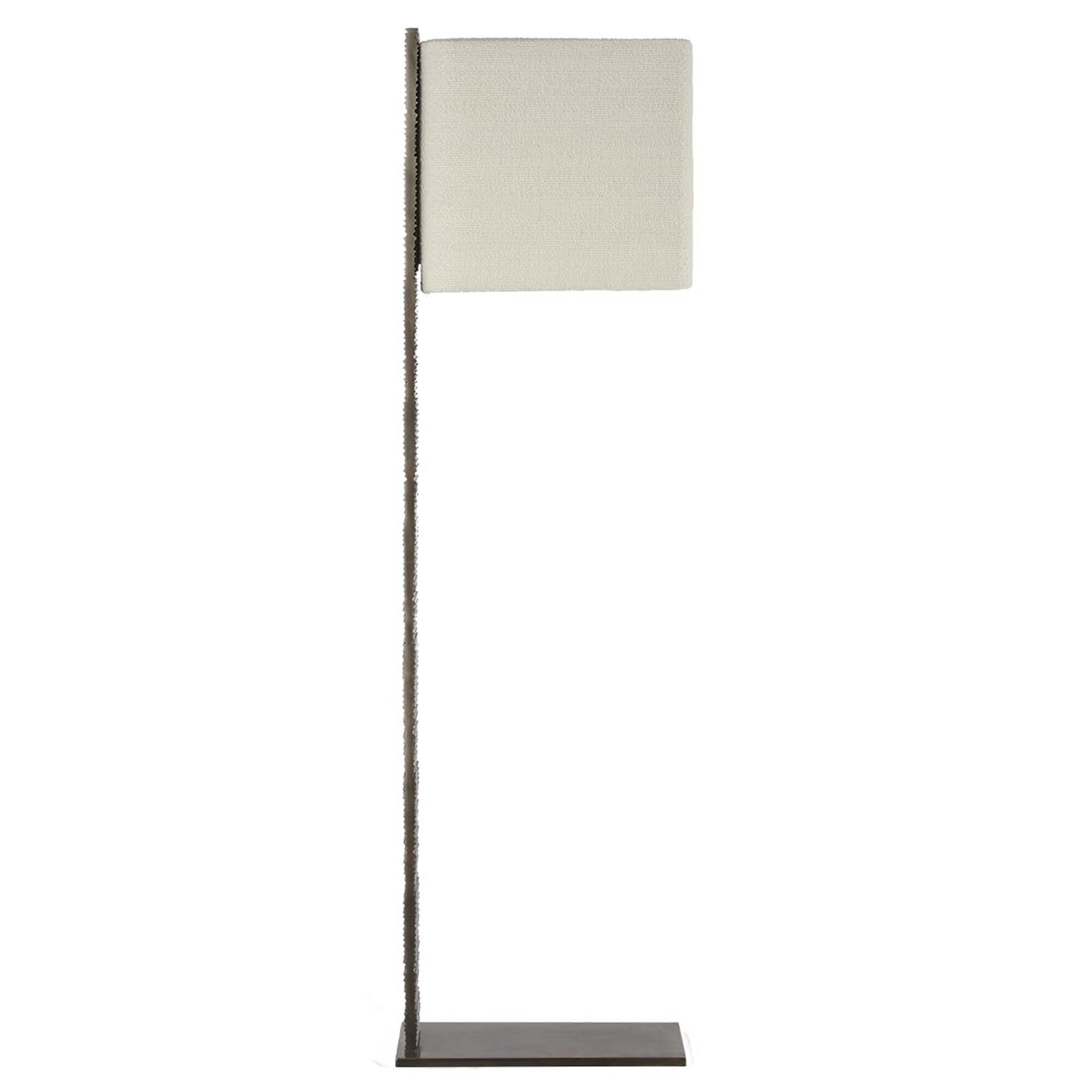 Shown in Ridged Graphite finish and Boucle Rectangle shade