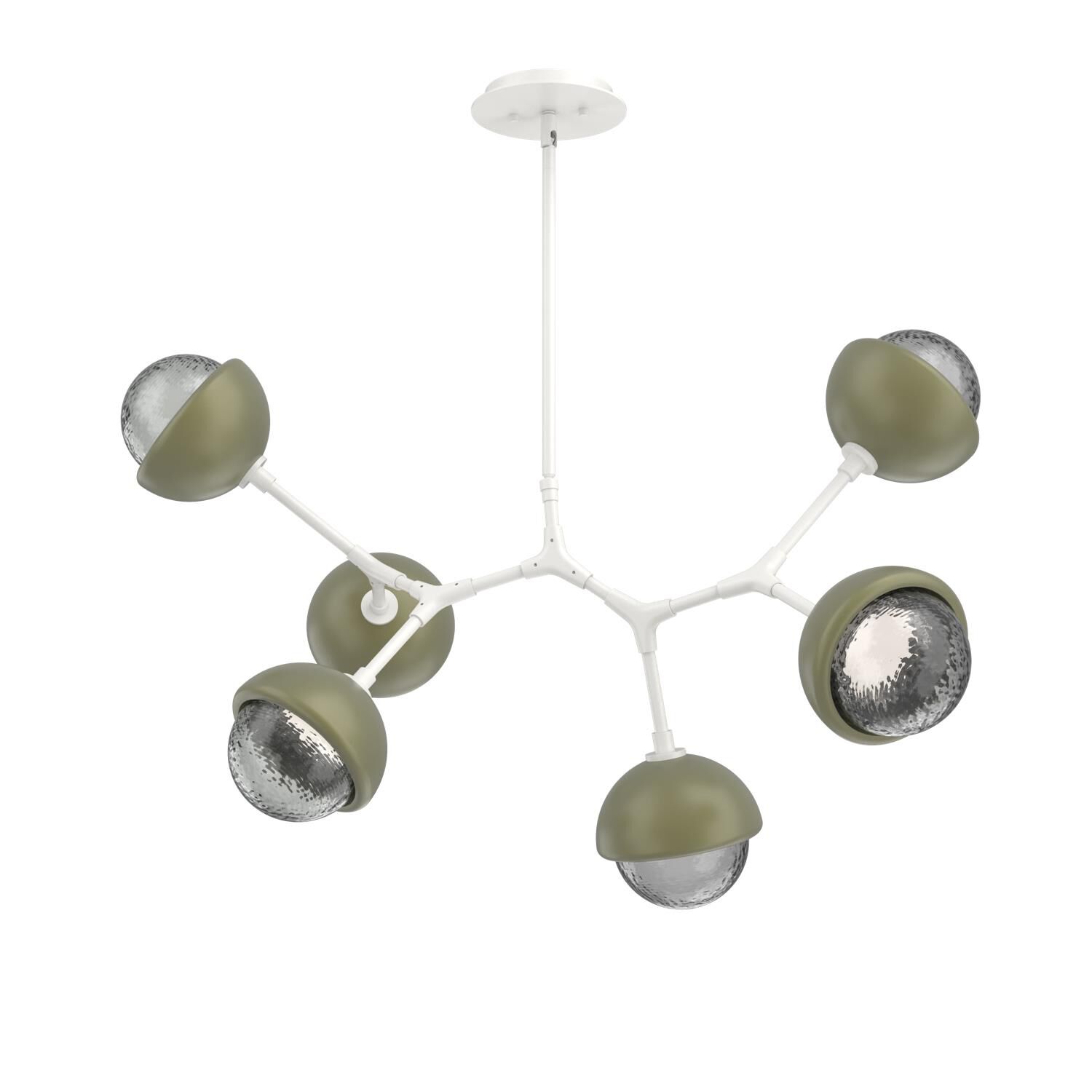 Levi Wilson Cabochon 31 Inch Linear Suspension Light by Hammerton Studio