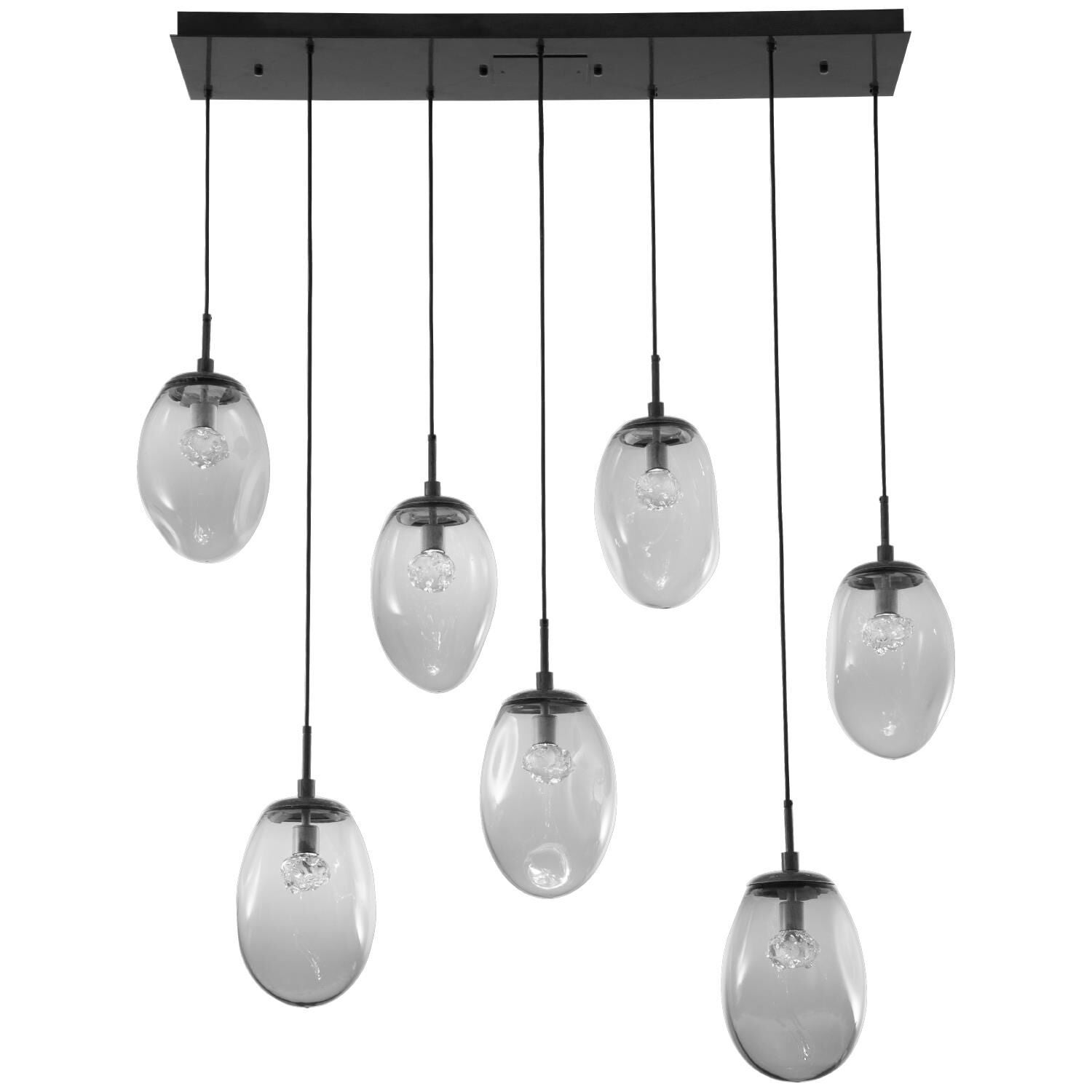 Shown in Matte Black finish and Floret Inner Smoke Outer glass