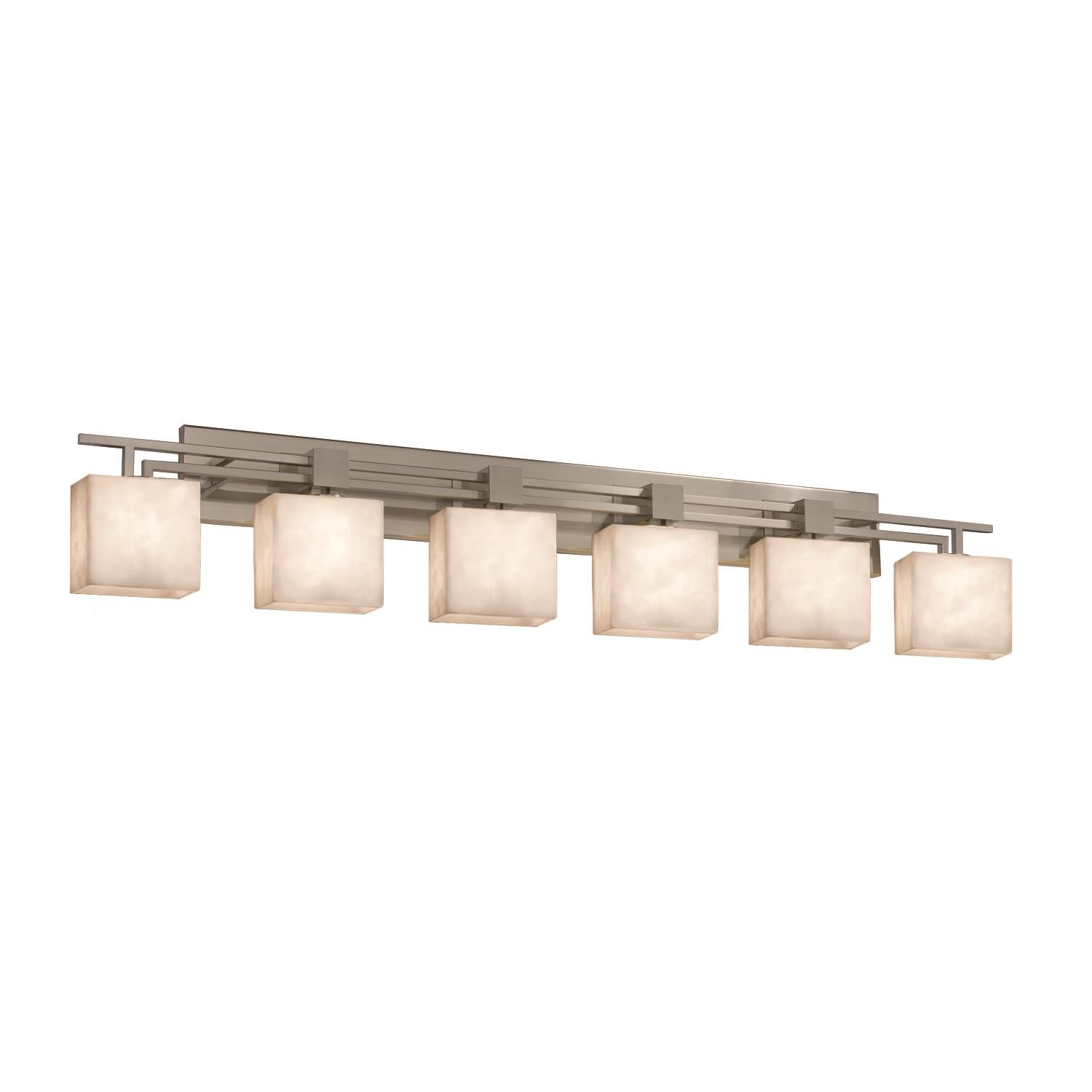 Clouds 56 Inch 6 Light Bath Vanity Light by Justice Design Group