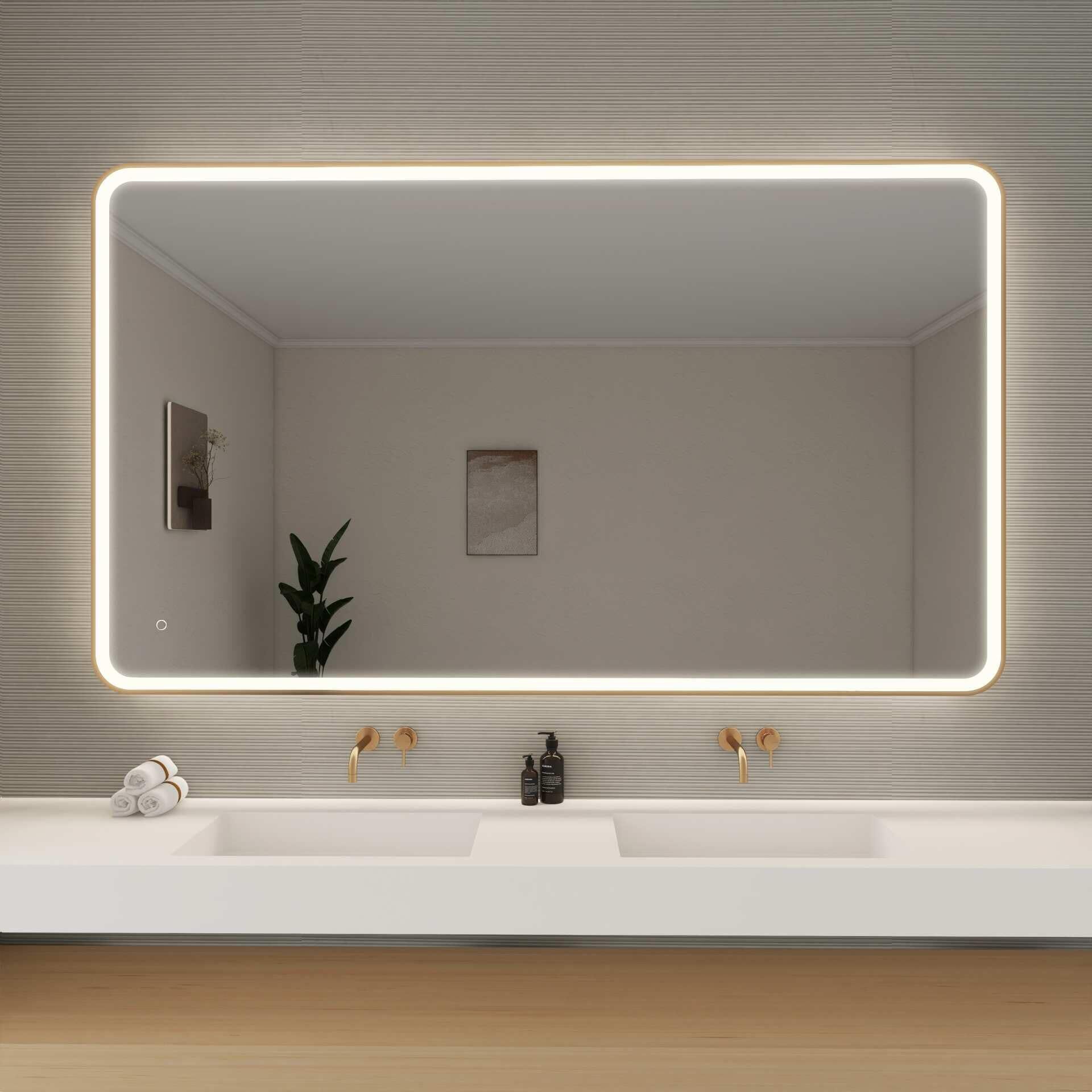 Harmoni 72 Inch Round LED Lighted Mirror by Elegant Decor
