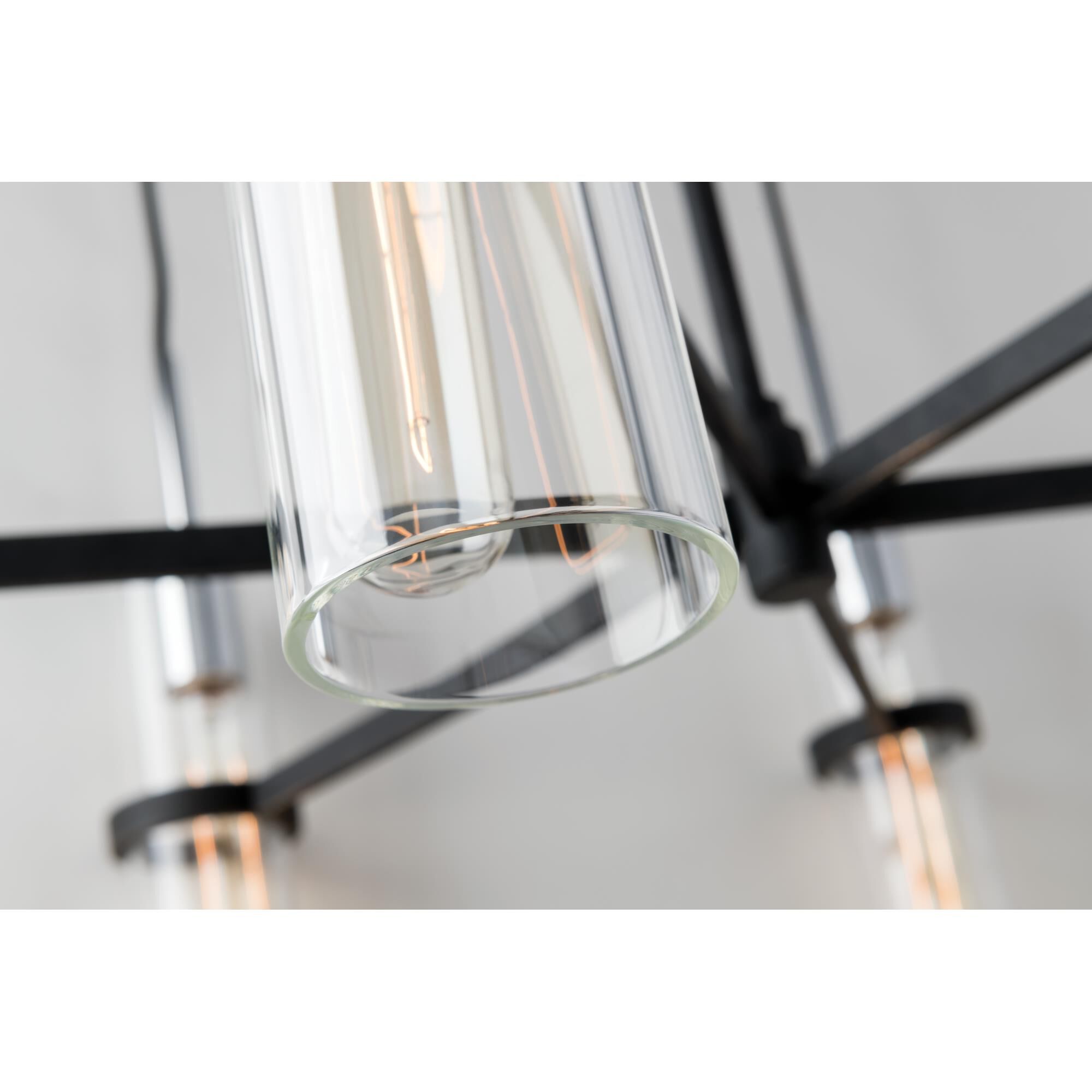 Shown in Vintage Iron finish and Clear glass