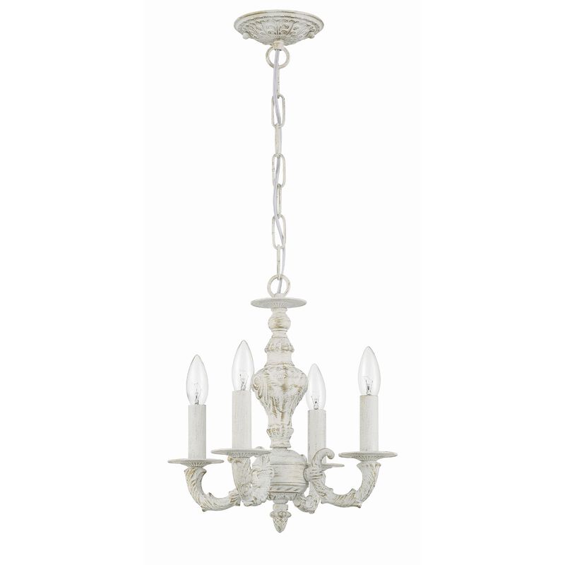 Paris Market 13 Inch 4 Light Mini Chandelier by Crystorama