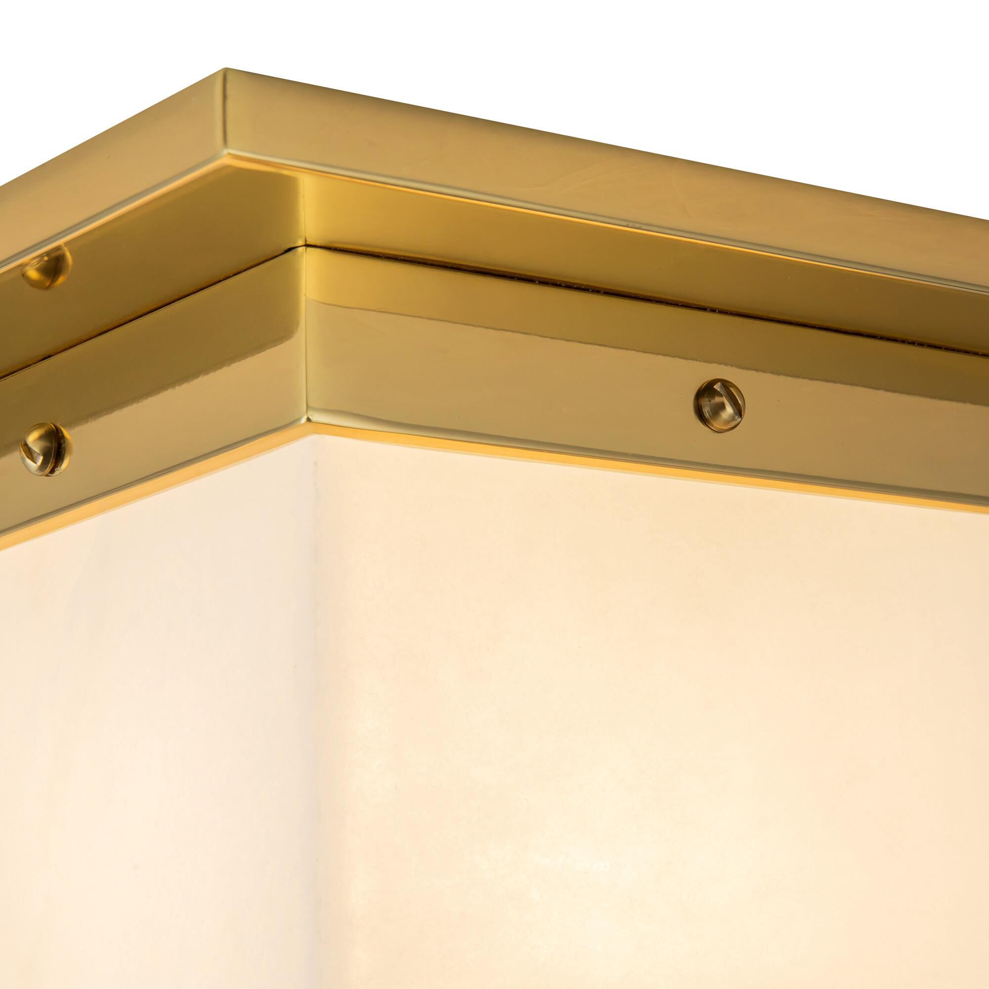 Shown in Patina Brass finish and Alabaster glass