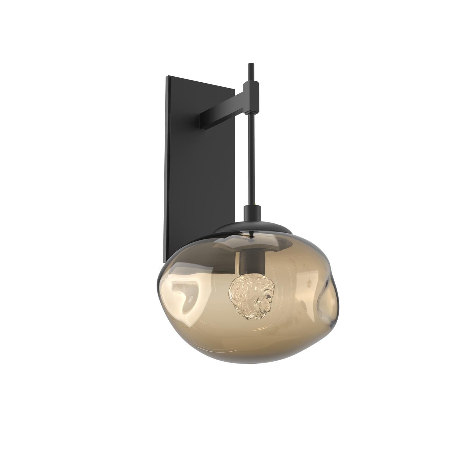 Shown in Matte Black finish and Bronze Floret glass