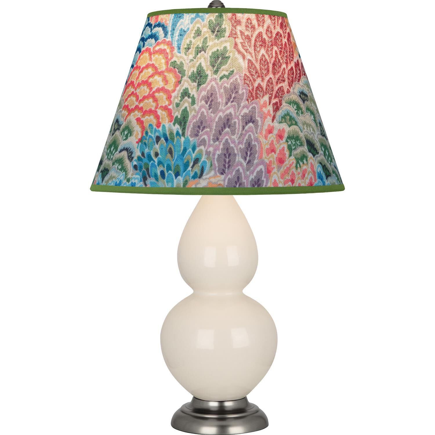 Shown in Bone finish and Multicolor shade and Antique Silver accent