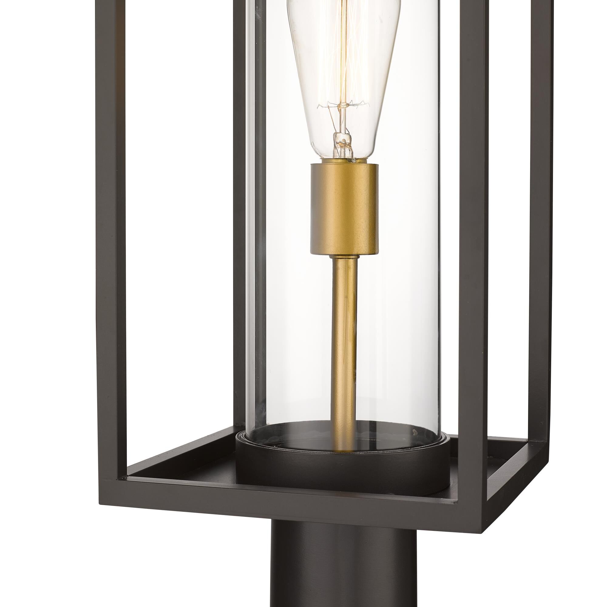 Shown in Deep Bronze + Outdoor Brass finish and Glass shade