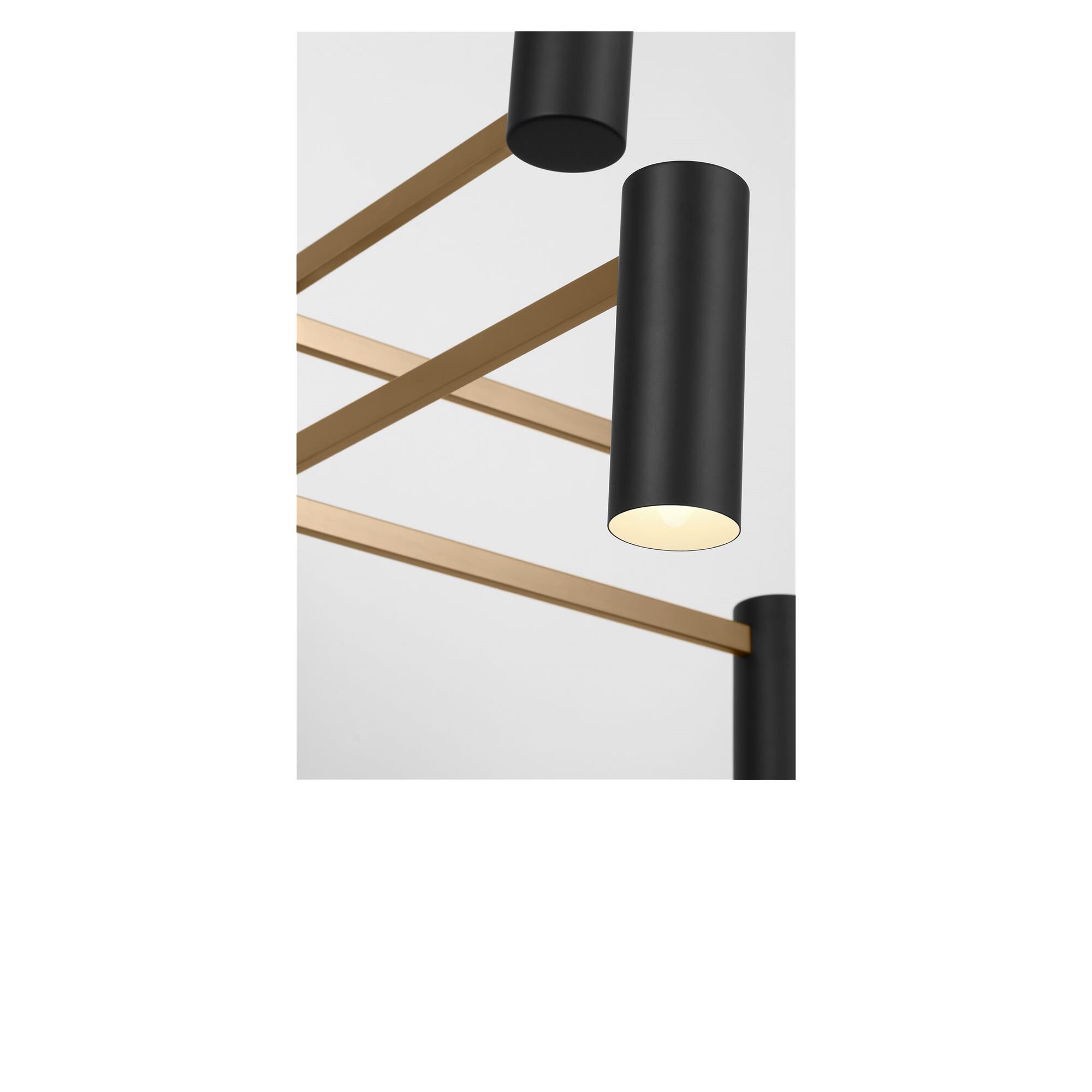 Shown in Satin Brass finish and Metal shade