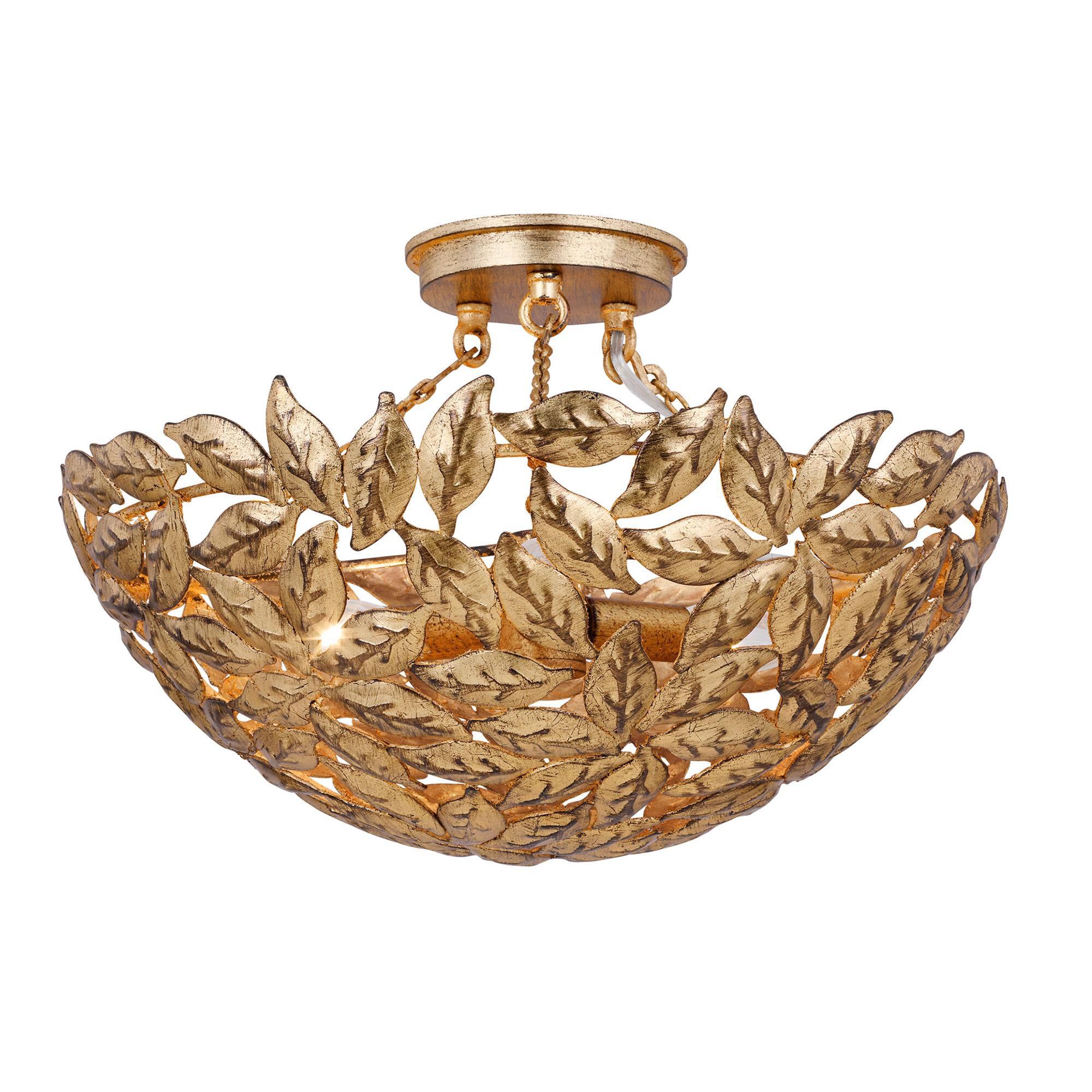 Shown in Antique Gild finish and Antique Gild Steel shade