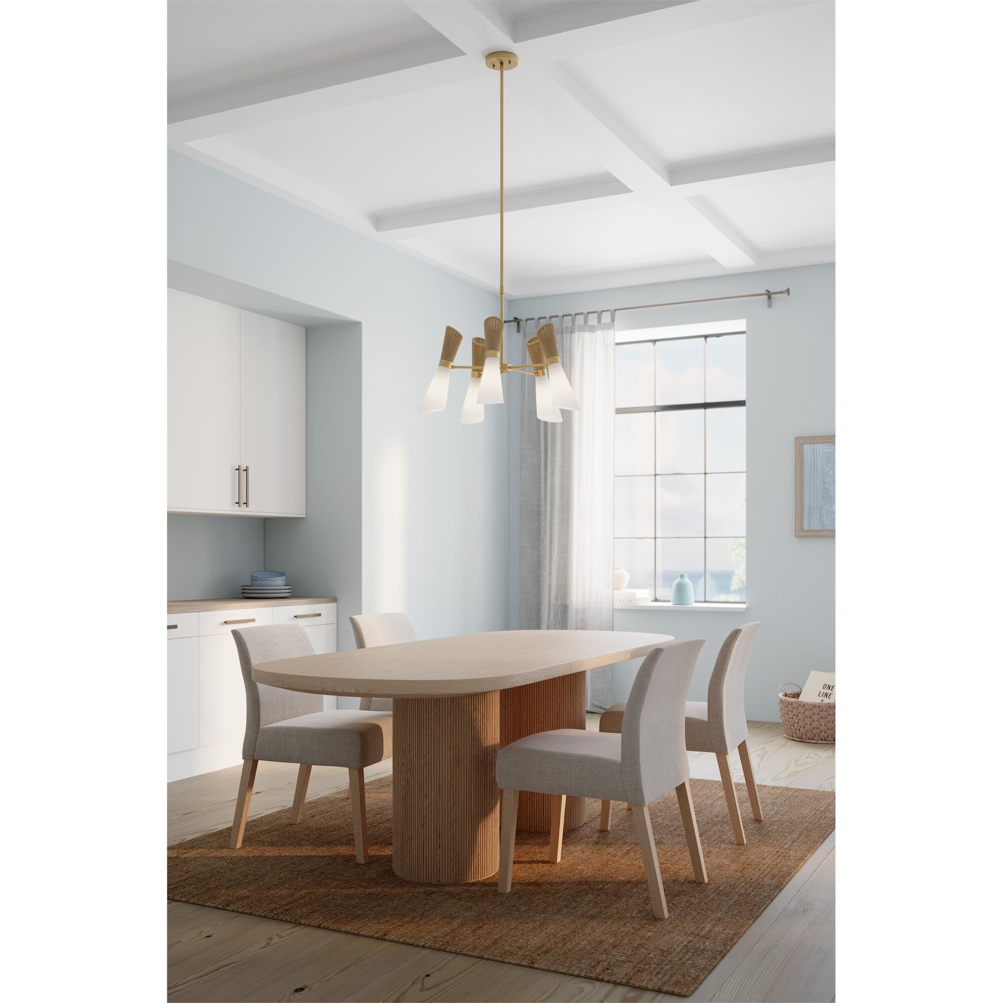 Shown in Legacy Brass finish and Etched Opal glass