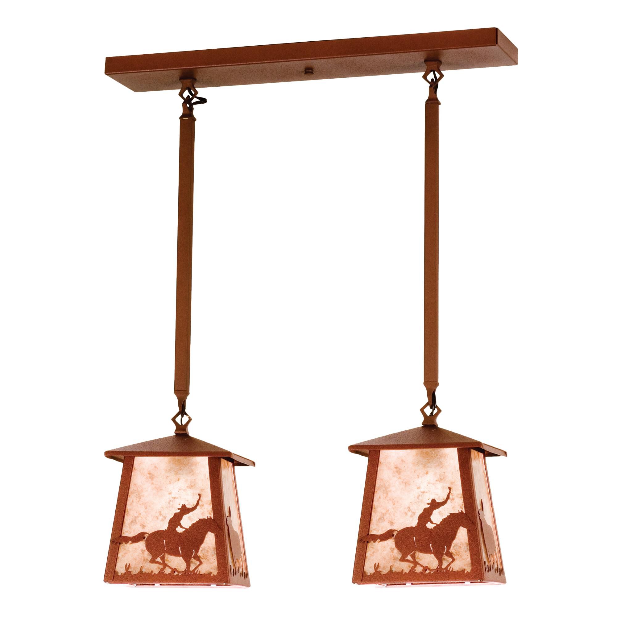 Shown in Rust Finish finish and Silver Mica glass