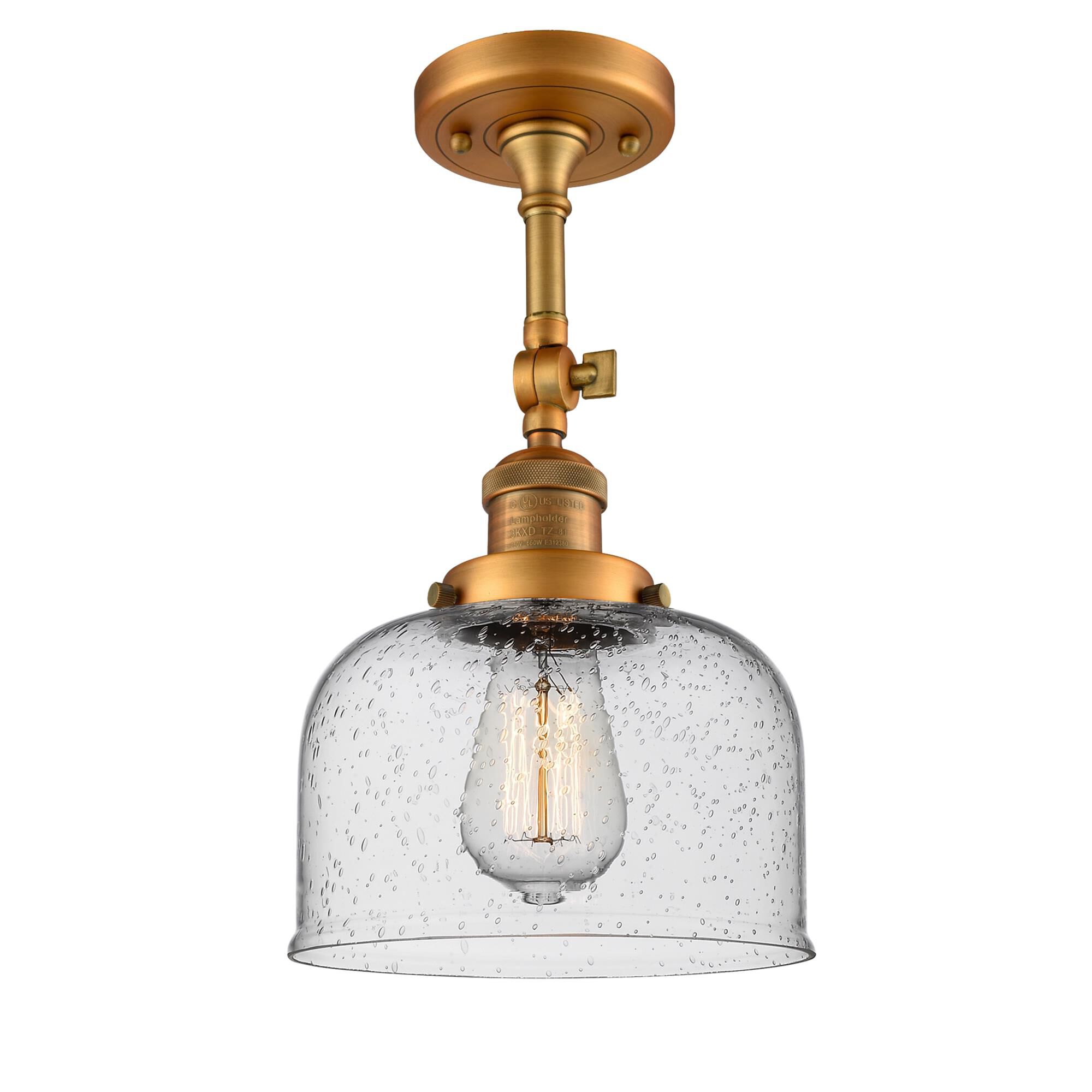 Bruno Marashlian Large Bell 8 Inch 1 Light Semi Flush Mount by Innovations Lighting