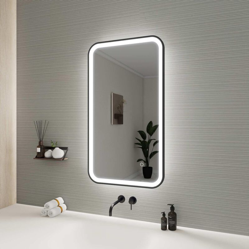 Harmoni 36 Inch Rectangular LED Lighted Mirror by Elegant Decor