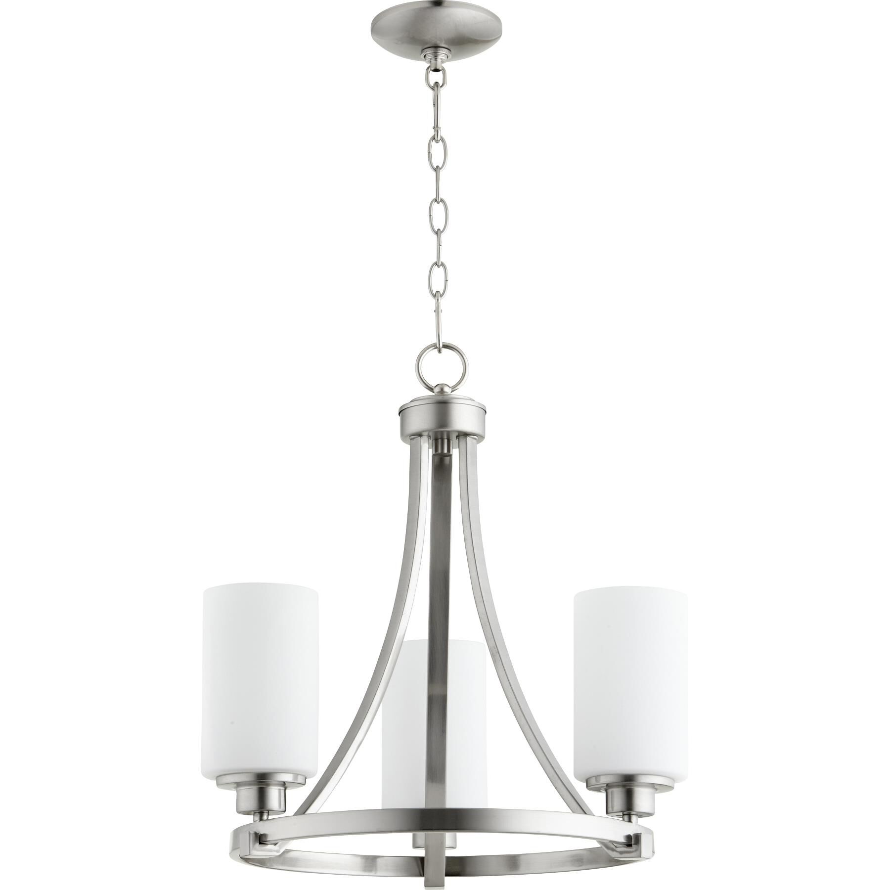 Shown in Satin Nickel finish and Satin Opal shade