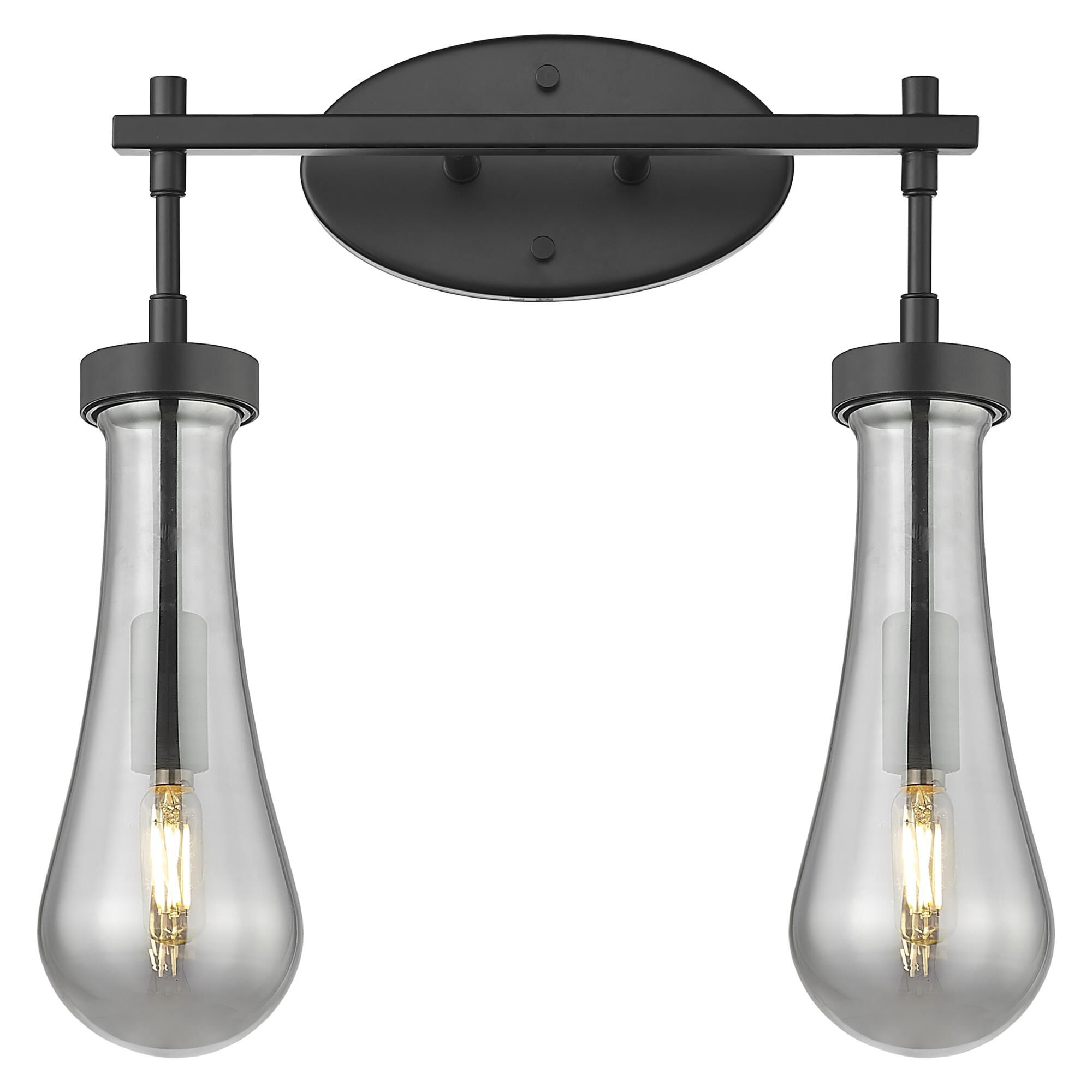 Shown in Matte Black finish and Light Smoke glass