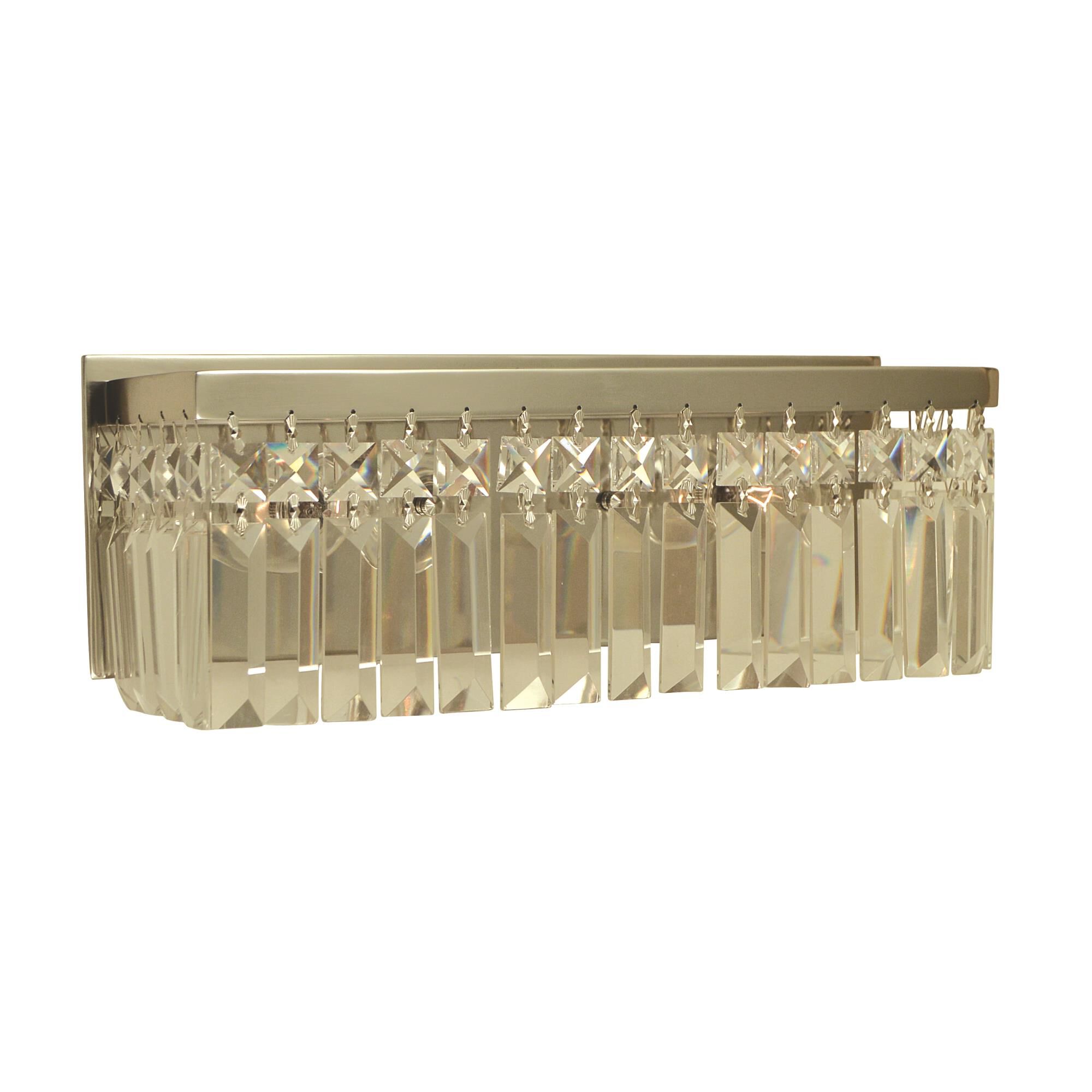 Shown in Polished Nickel finish and Clear Crystal shade