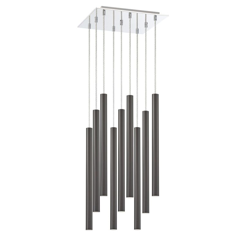 Forest 14 Inch 9 Light LED Linear Suspension Light by Z-Lite