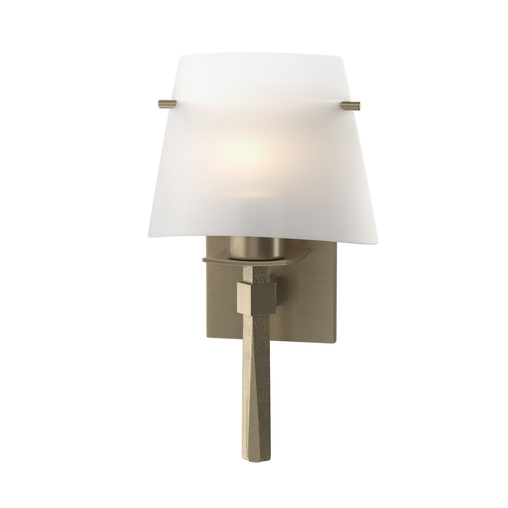 Shown in Soft Gold finish and Opal  glass