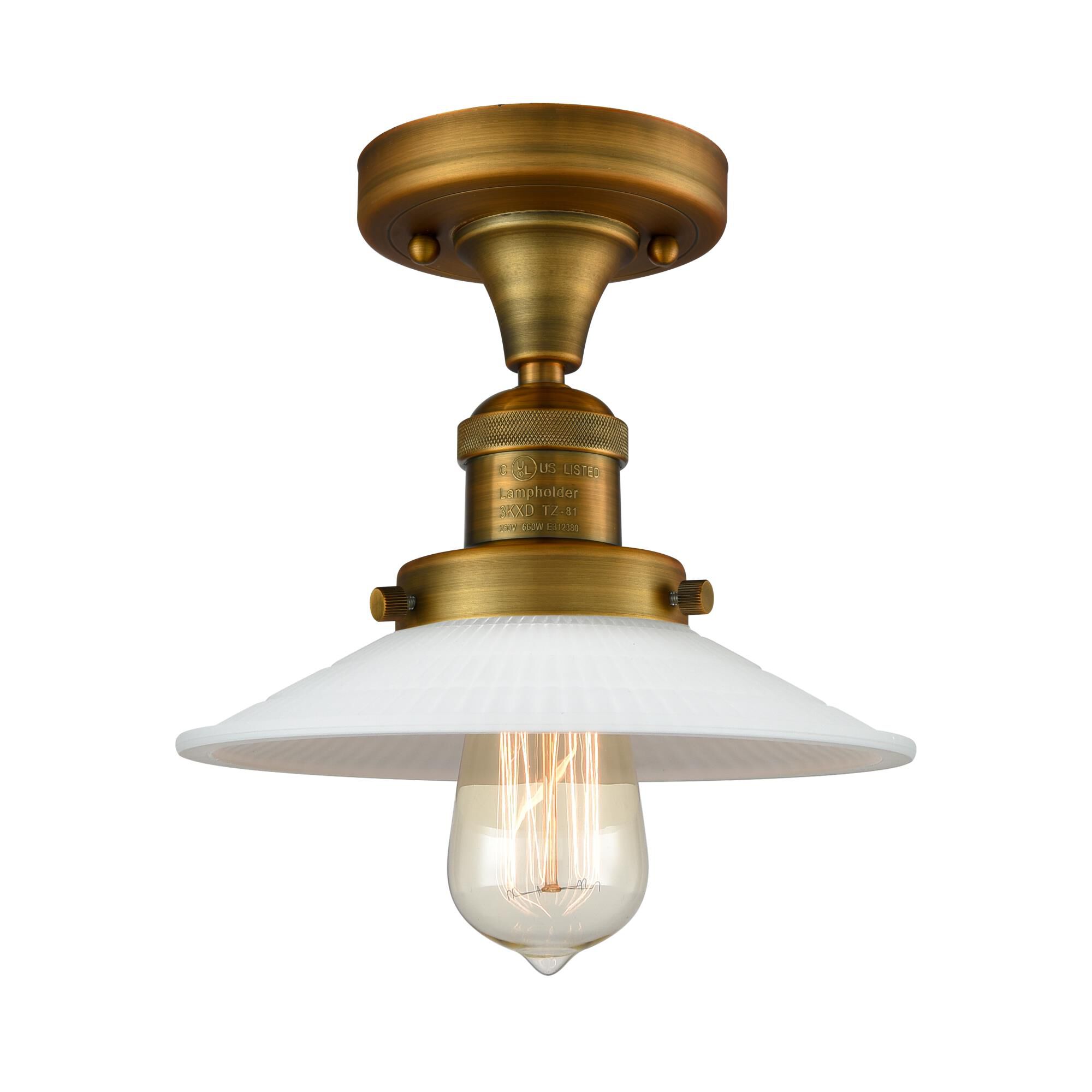 Bruno Marashlian Halophane 8 Inch 1 Light LED Semi Flush Mount by Innovations Lighting