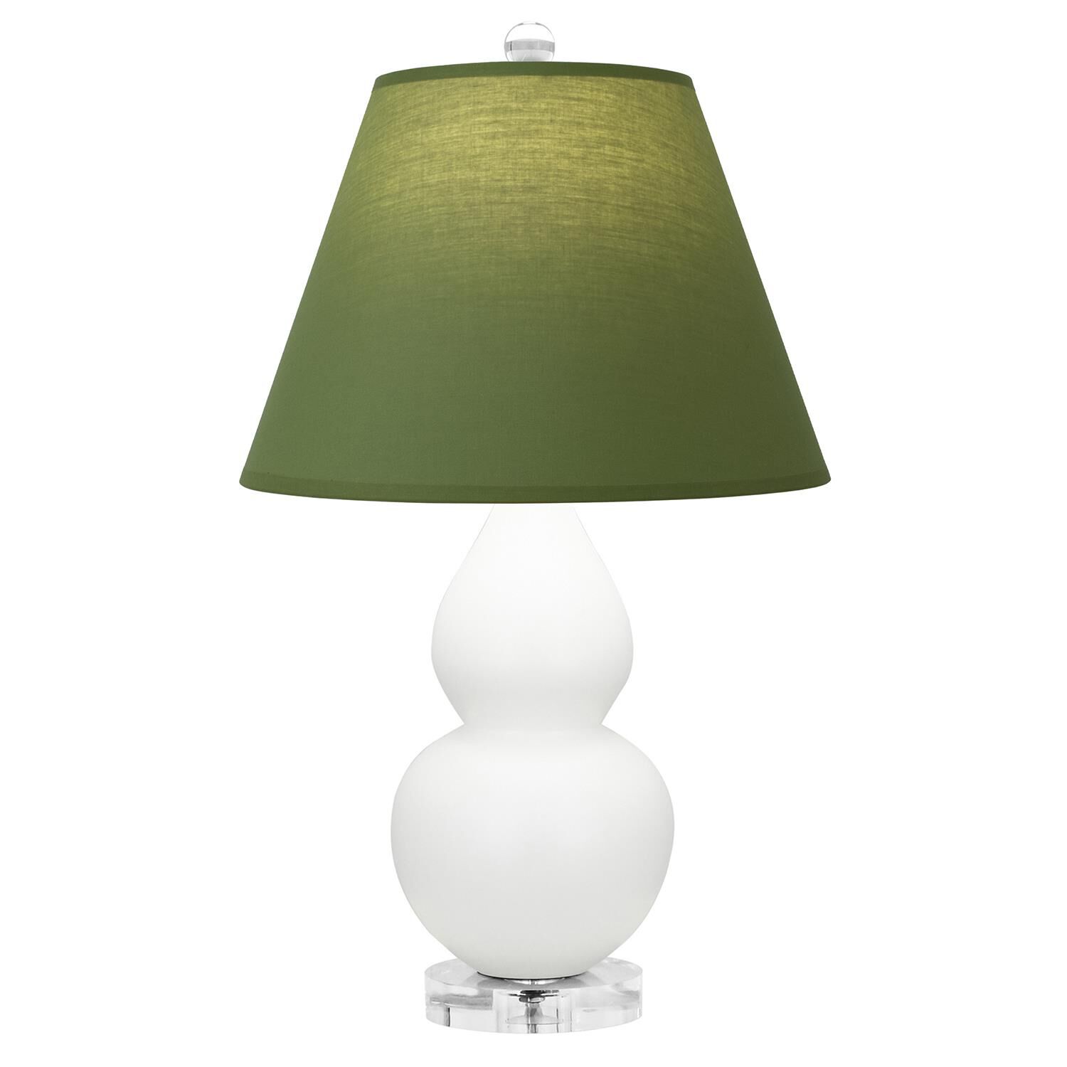 Shown in Matte Daisy finish and Tea Green and Taupe shade and Lucite accent