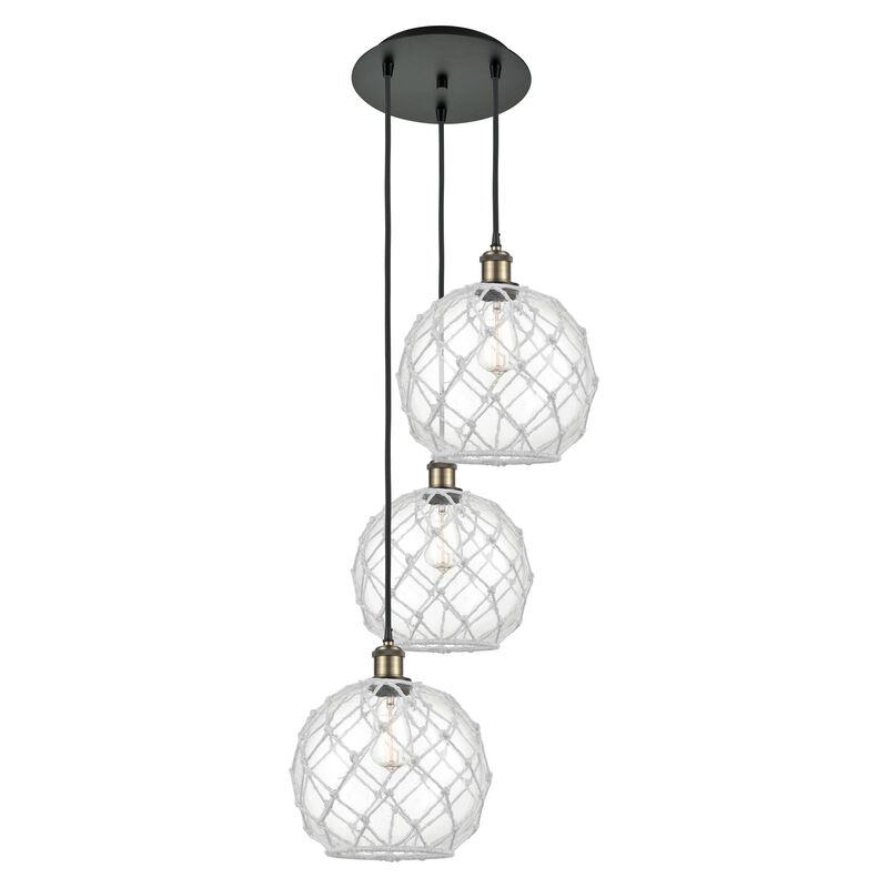 Bruno Marashlian Farmhouse Rope 17 Inch Multi Light Pendant by Innovations Lighting