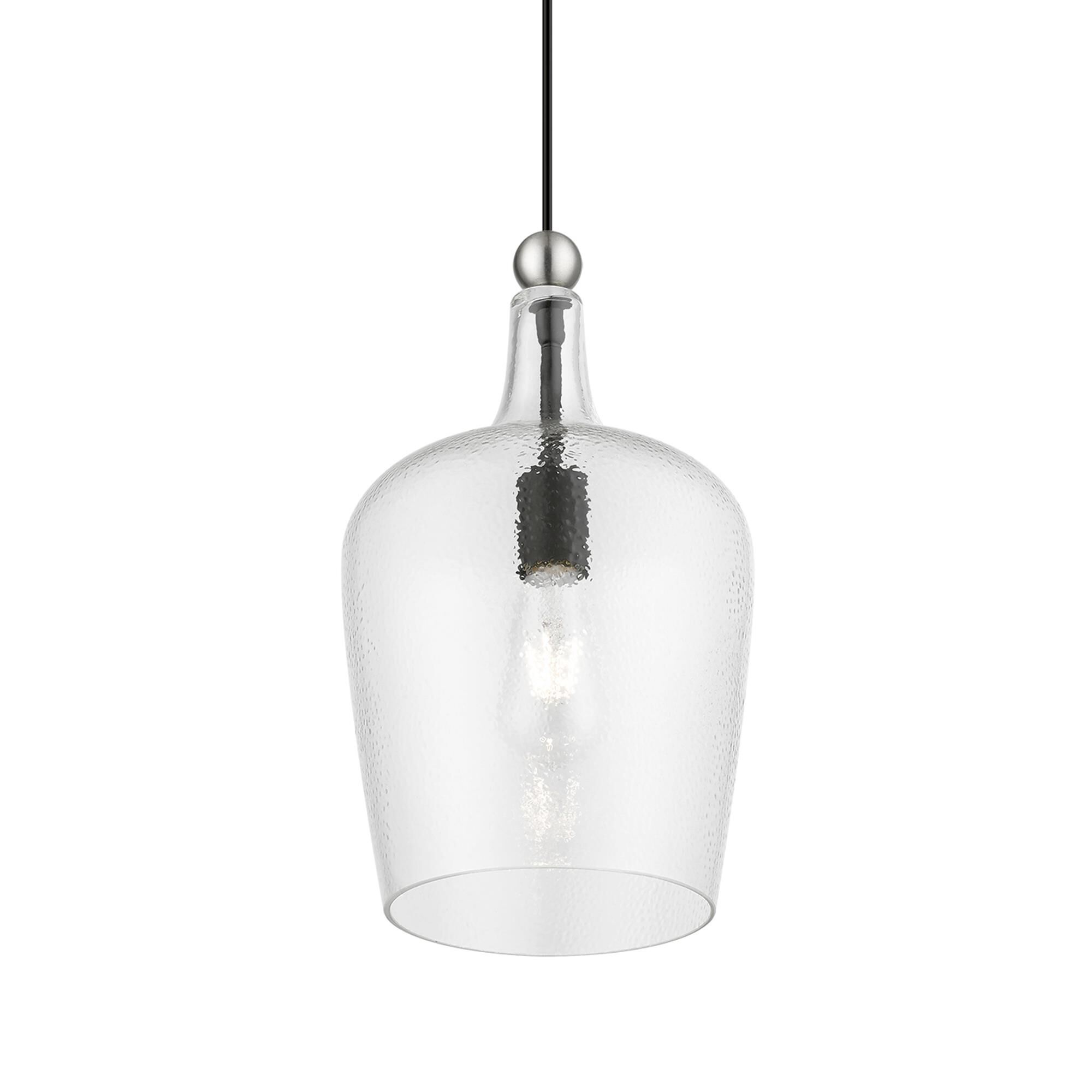 Shown in Black with Brushed Nickel Accent finish and Clear Water glass