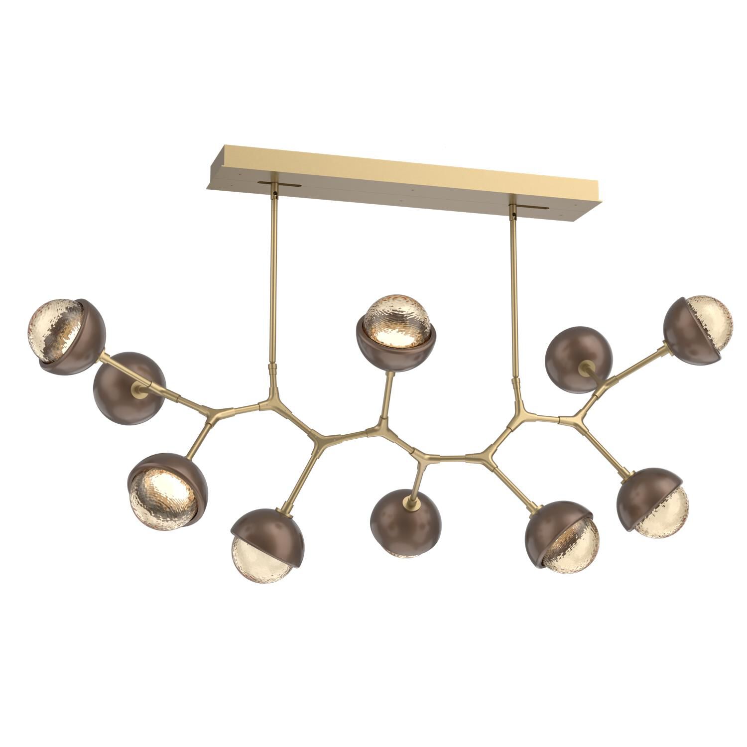 Levi Wilson Cabochon 56 Inch Linear Suspension Light by Hammerton Studio