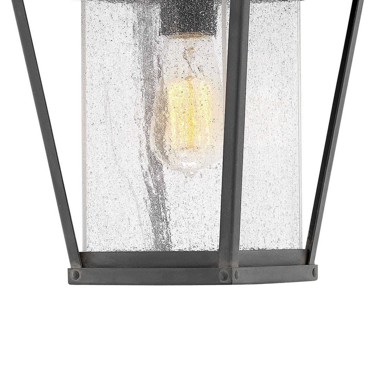 Shown in Museum Black finish and Clear Seedy glass