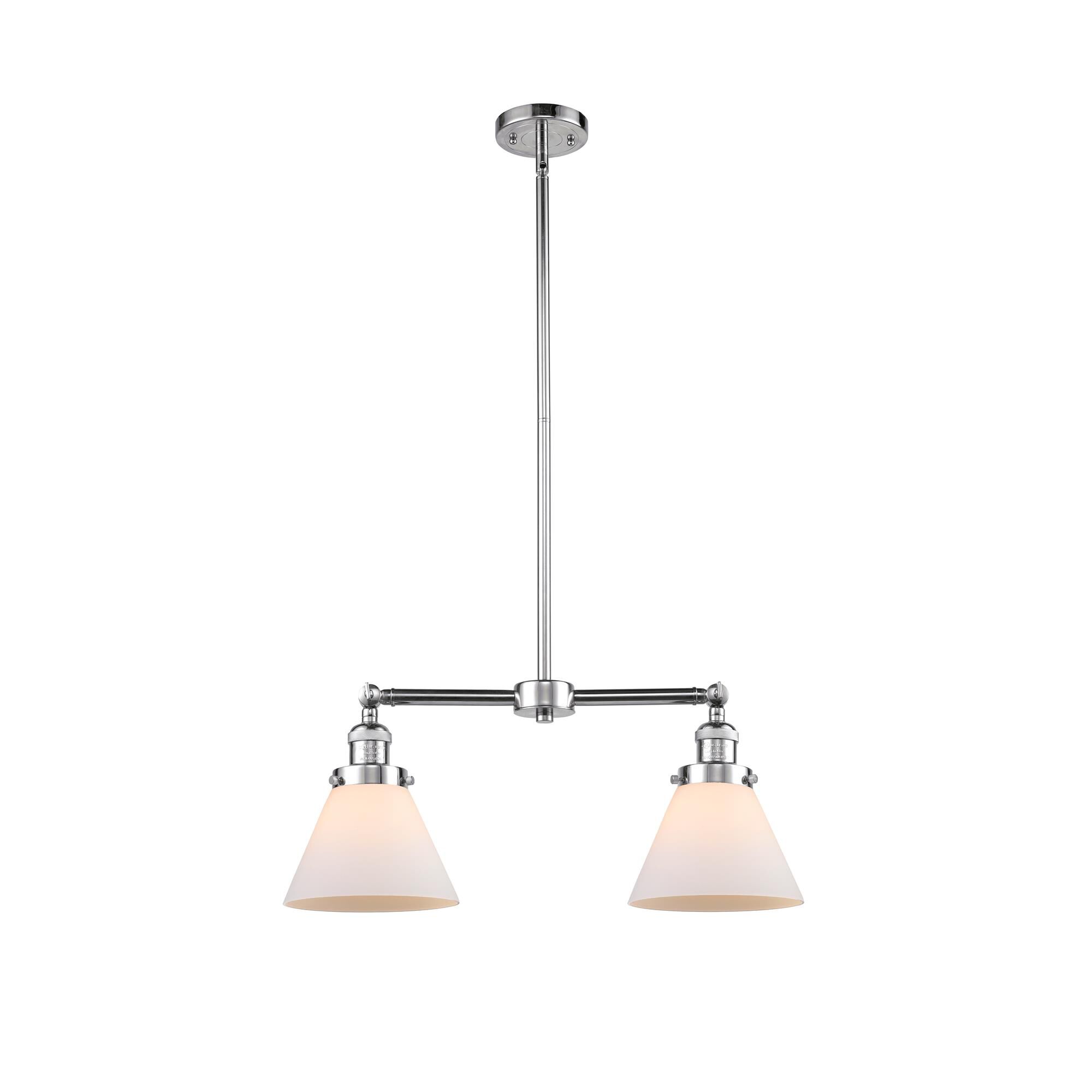Bruno Marashlian Large Cone 21 Inch 2 Light Mini Chandelier by Innovations Lighting