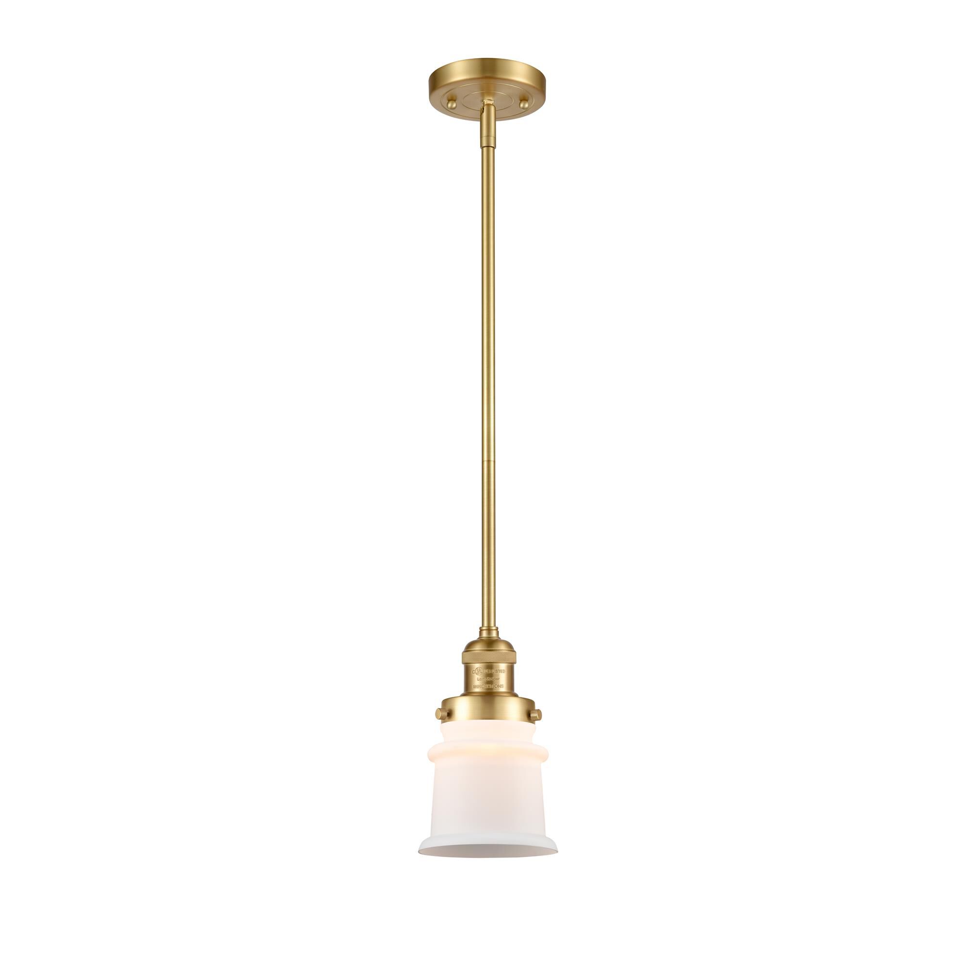 Shown in Satin Gold finish and Frosted glass